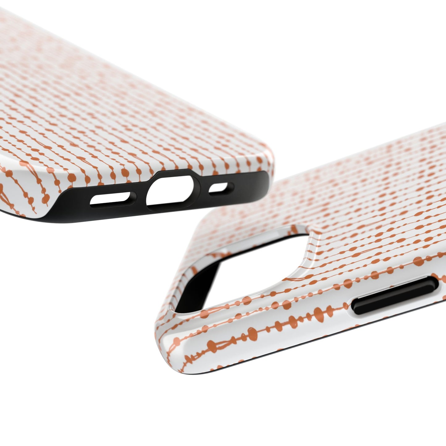 Beaded Curtain White / Bronze Phone Case