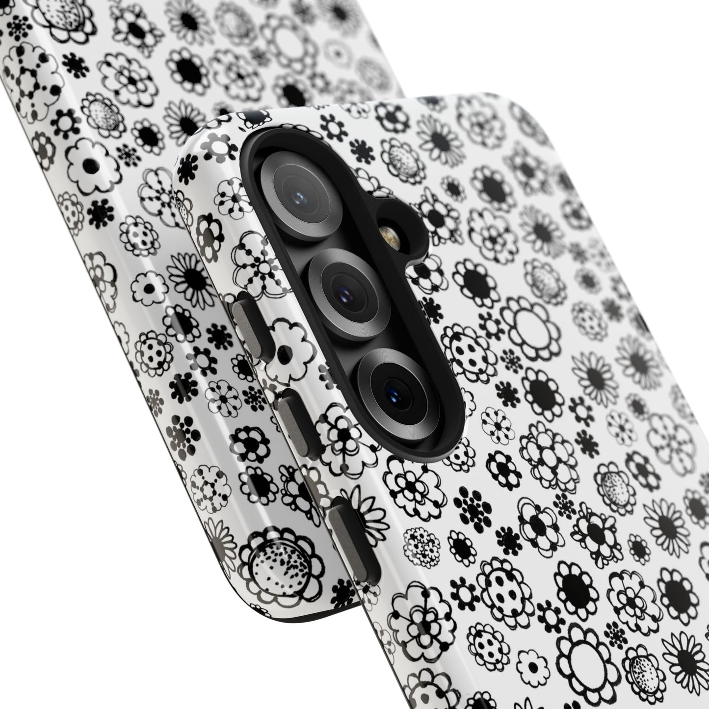 Posie Dots White / Black Phone Case