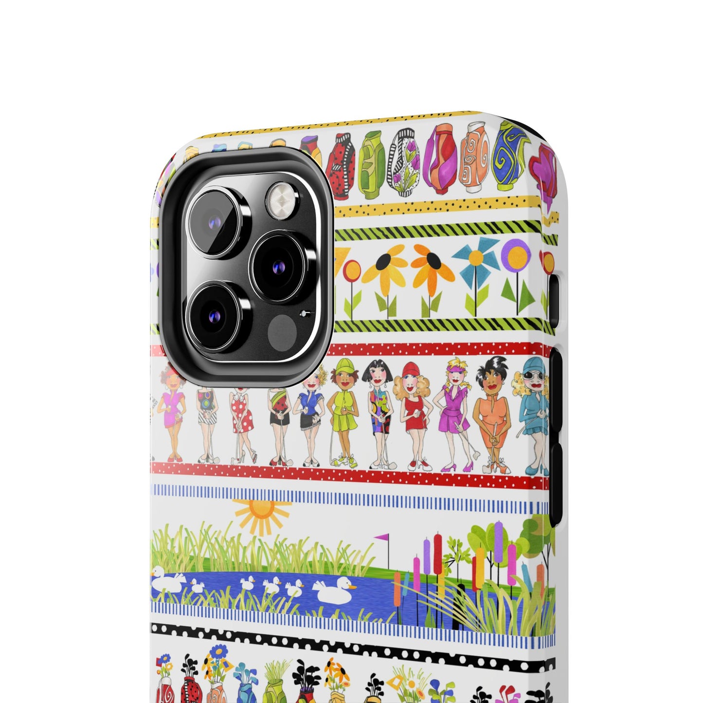 Golf Borders White Phone Case