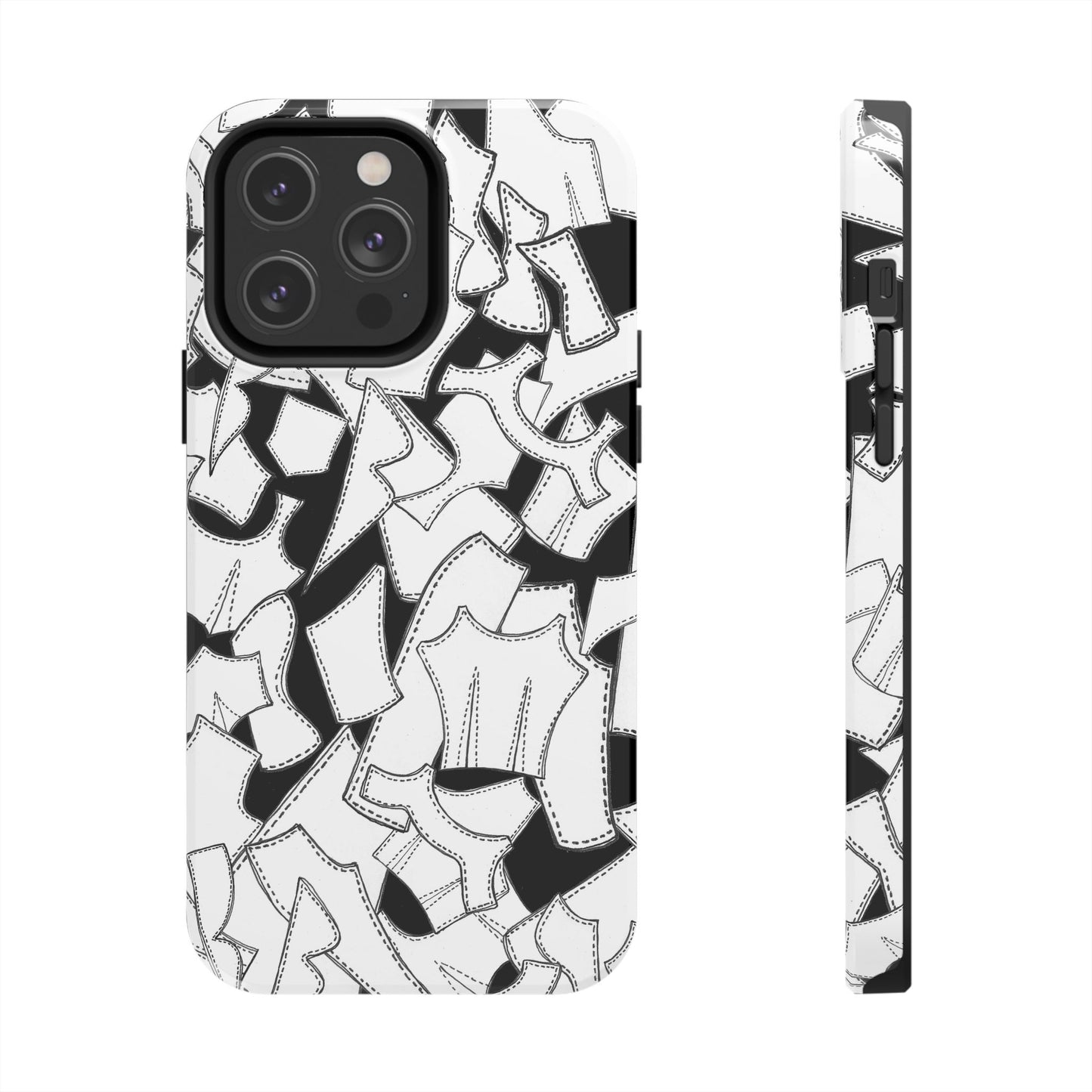Pattern Pieces Black Phone Case