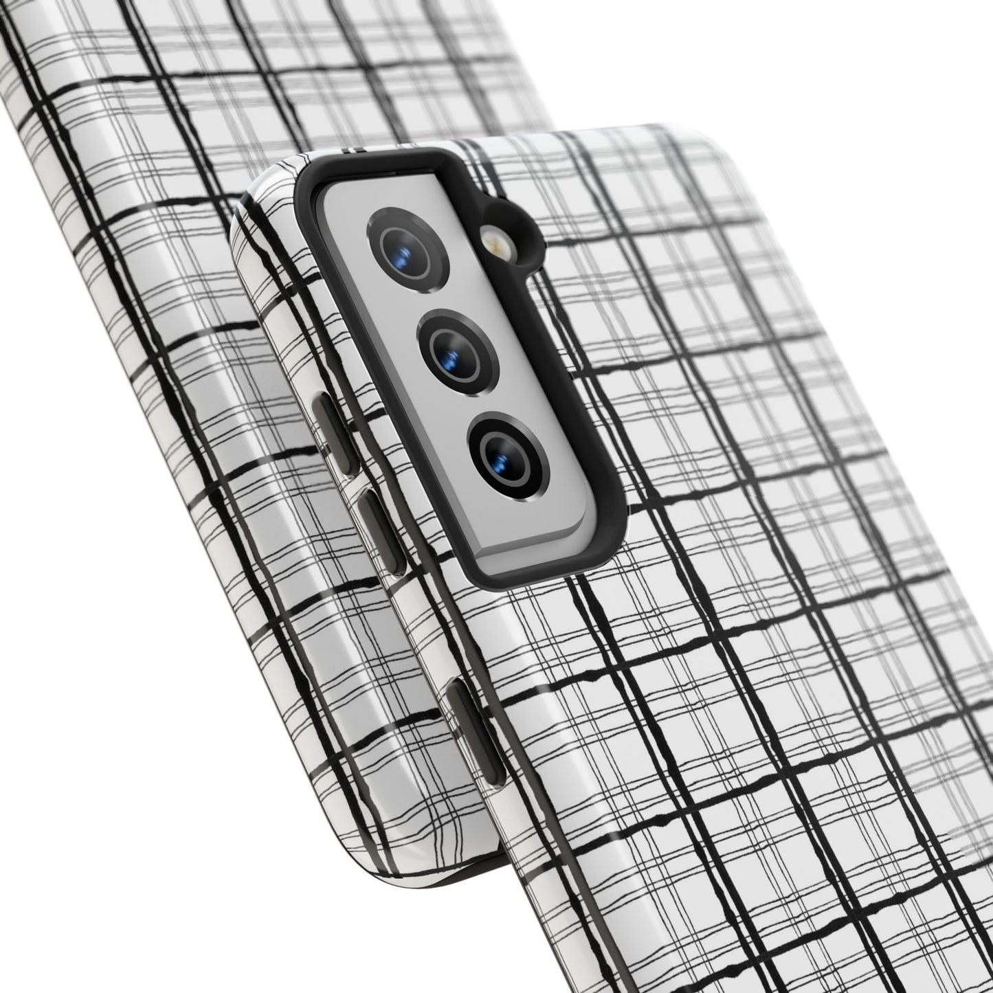 Sophistiplaid White / Black Phone Case