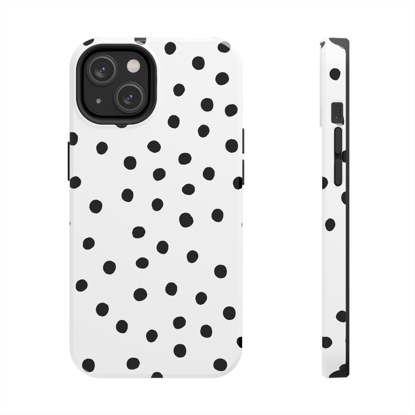 Dot White / Black Phone Case