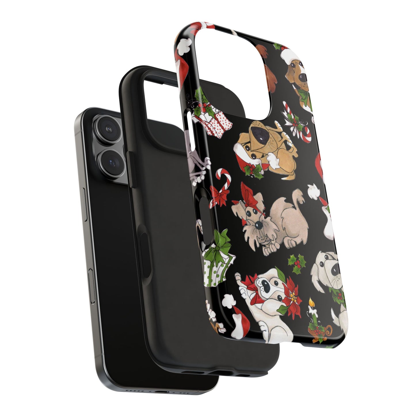 Doggie Toss Black Phone Case