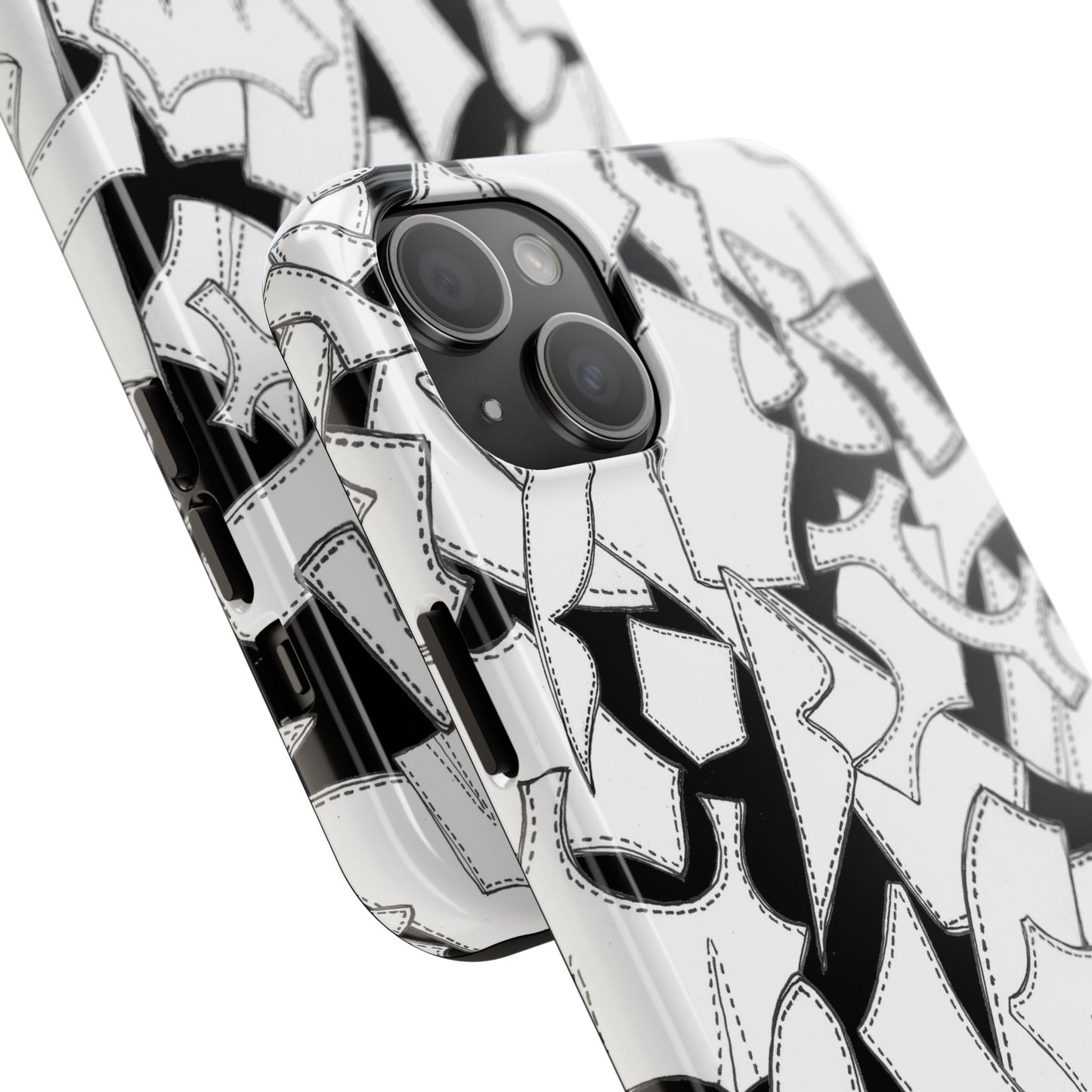 Pattern Pieces Black Phone Case