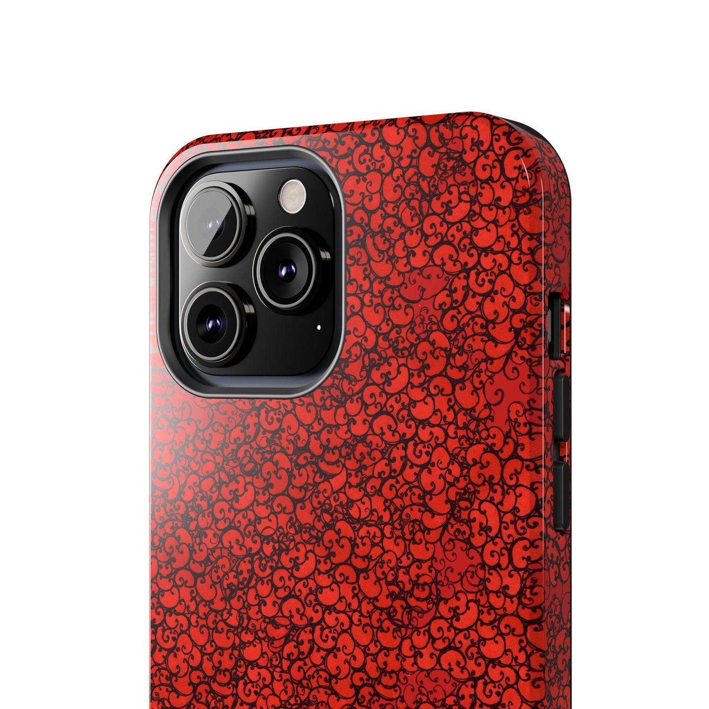 Scrollie Red / Black Phone Case