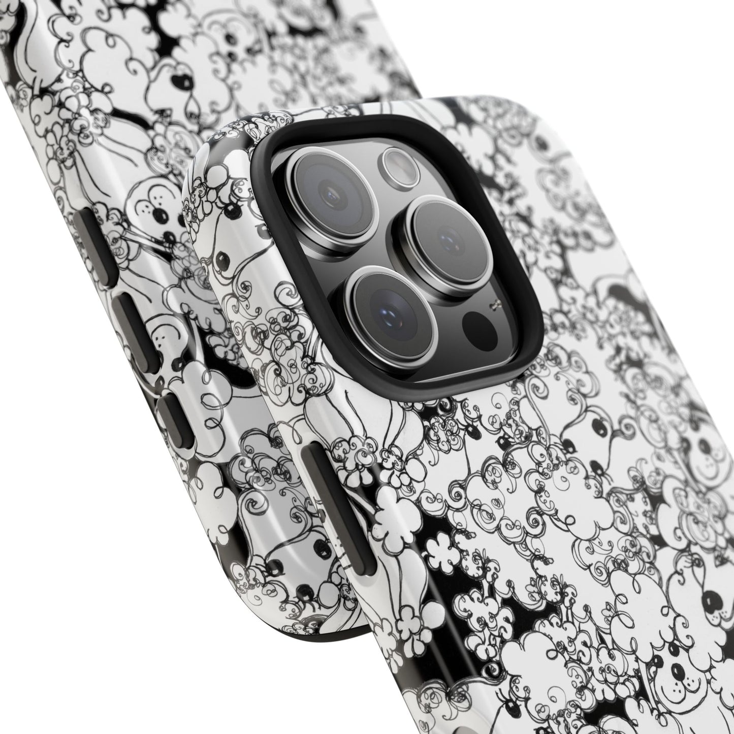 Poodle Party Black Phone Case