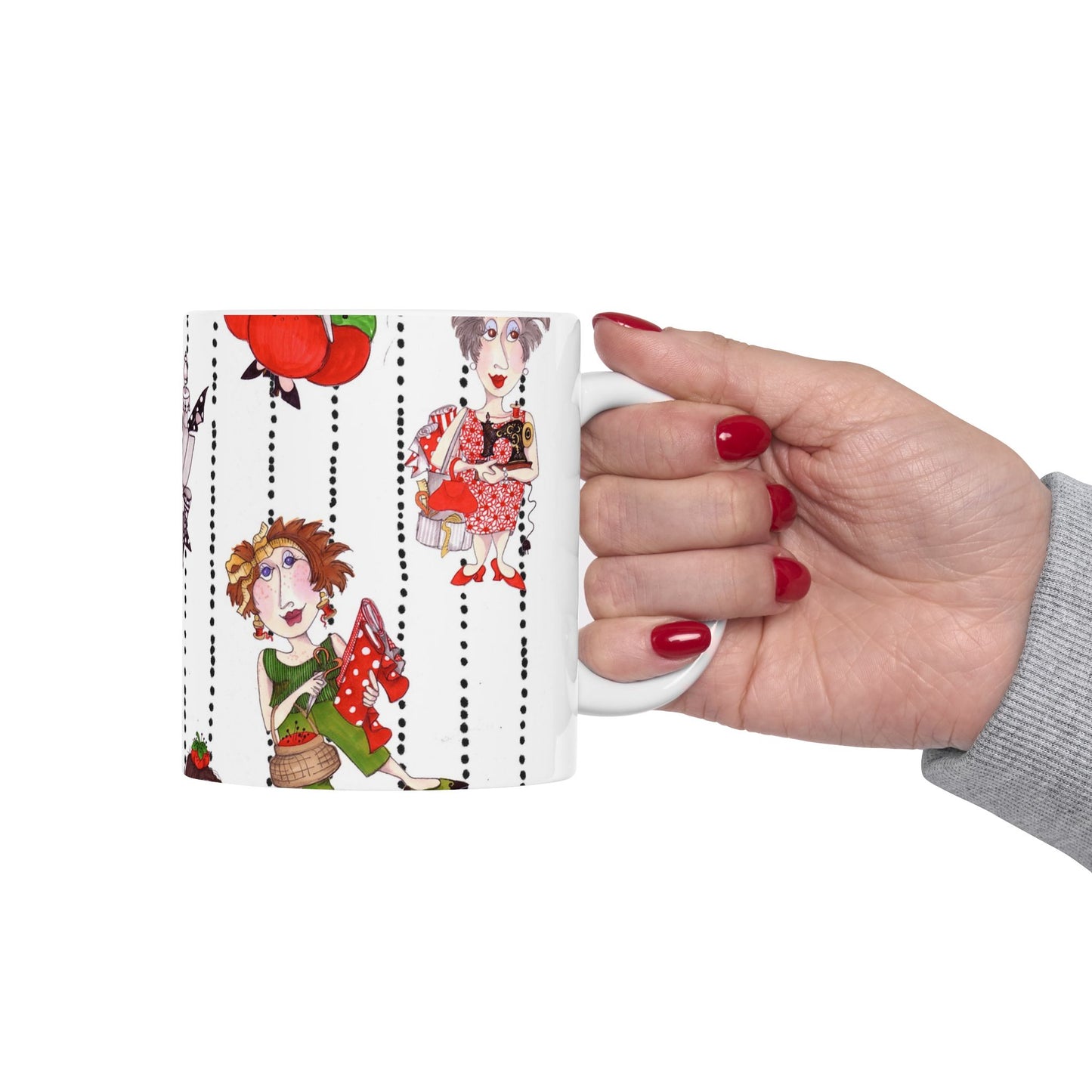 Sewphisticates White / Black Cup