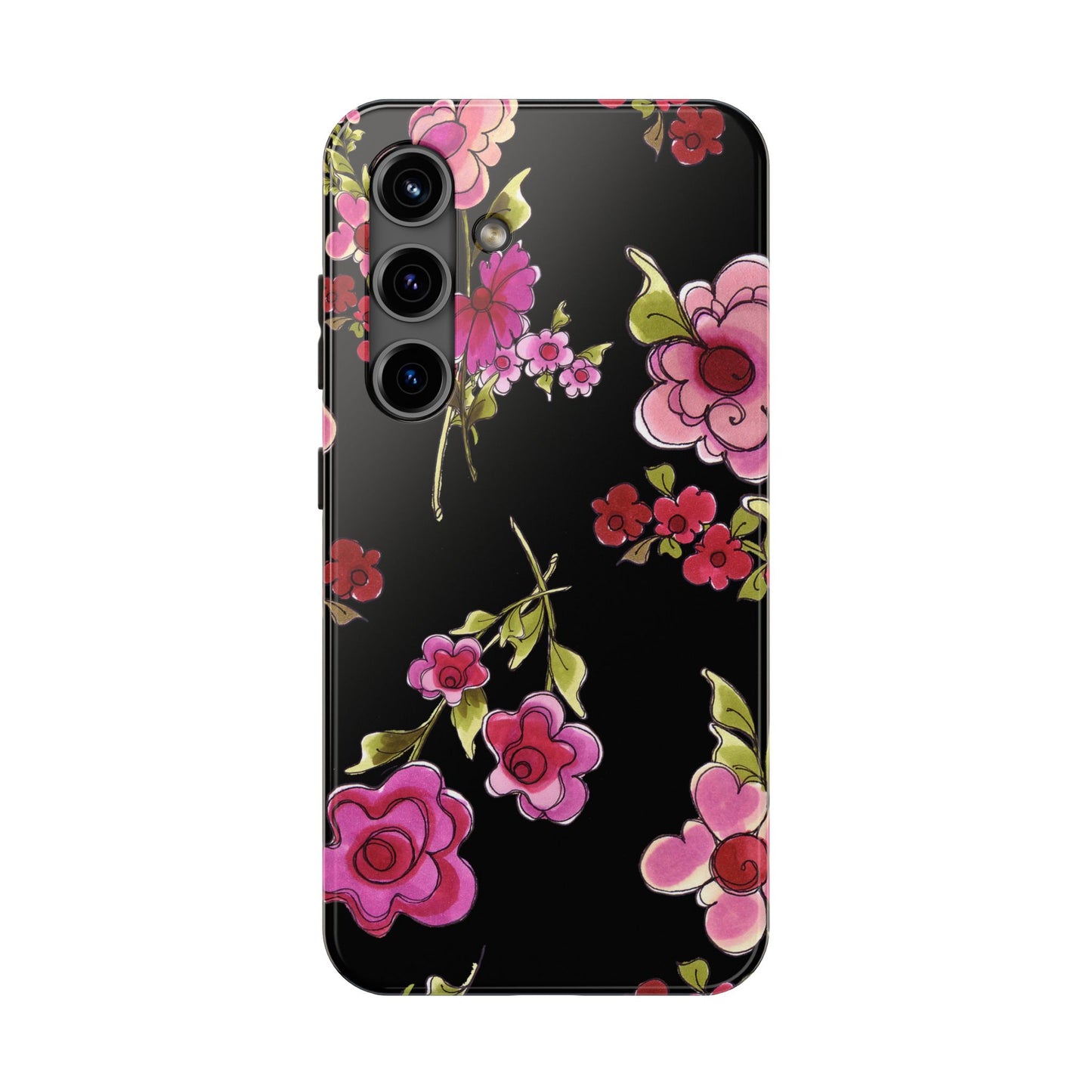 Jumbo Floral Black Phone Case