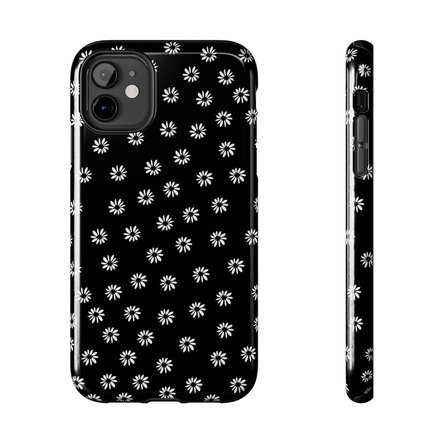 Daisy Dot Black / White Phone Case