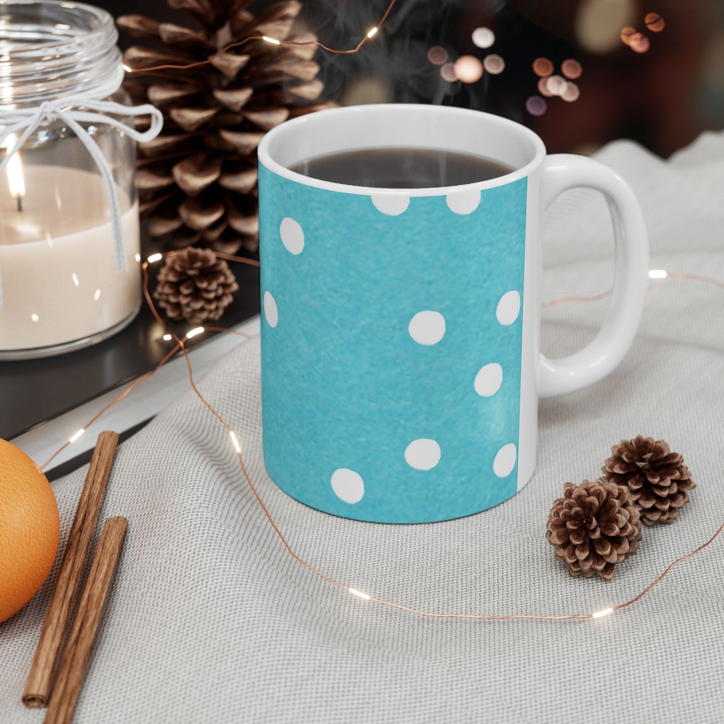 Big Dots Turquoise Cup