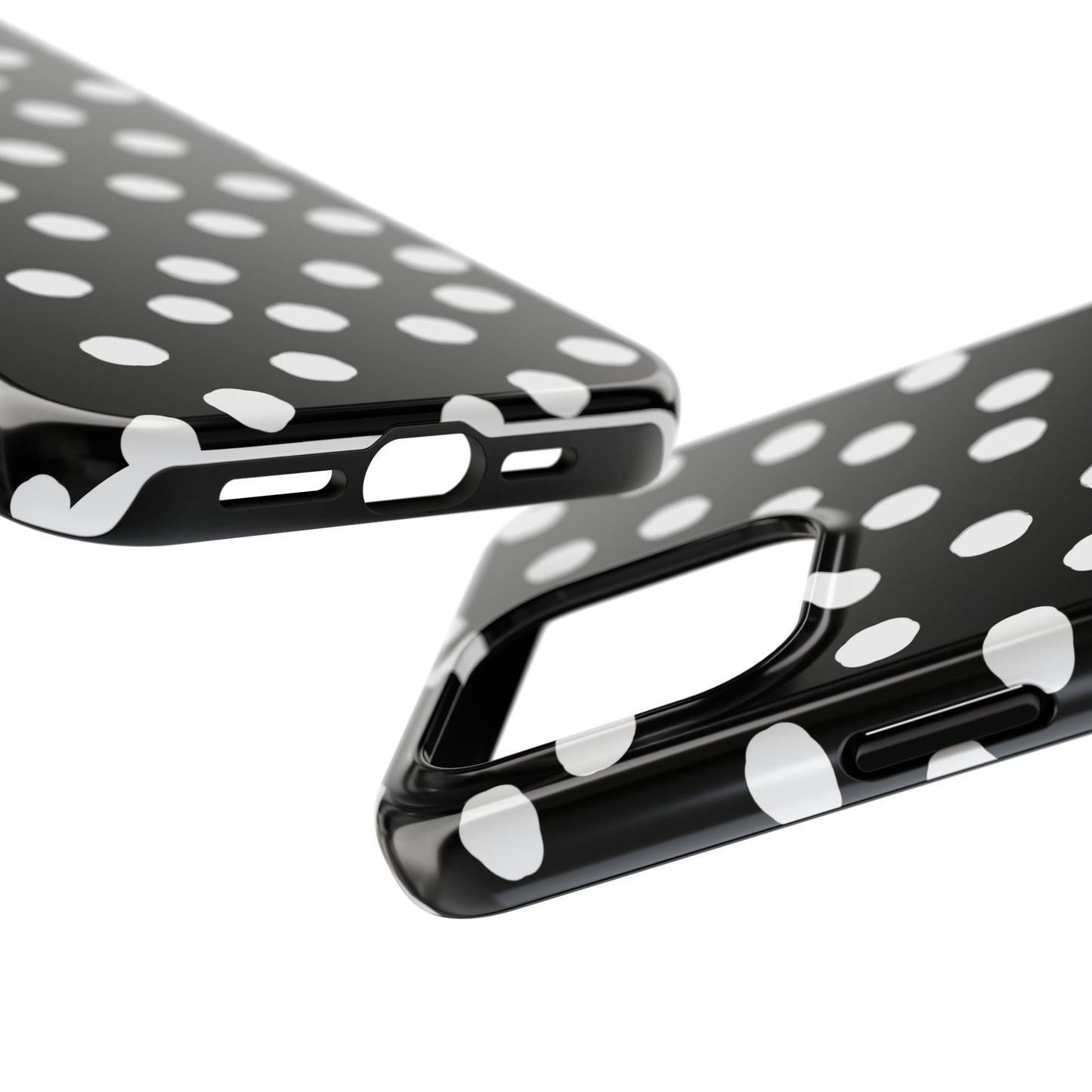 Jumbo Dots Black / White Phone Case