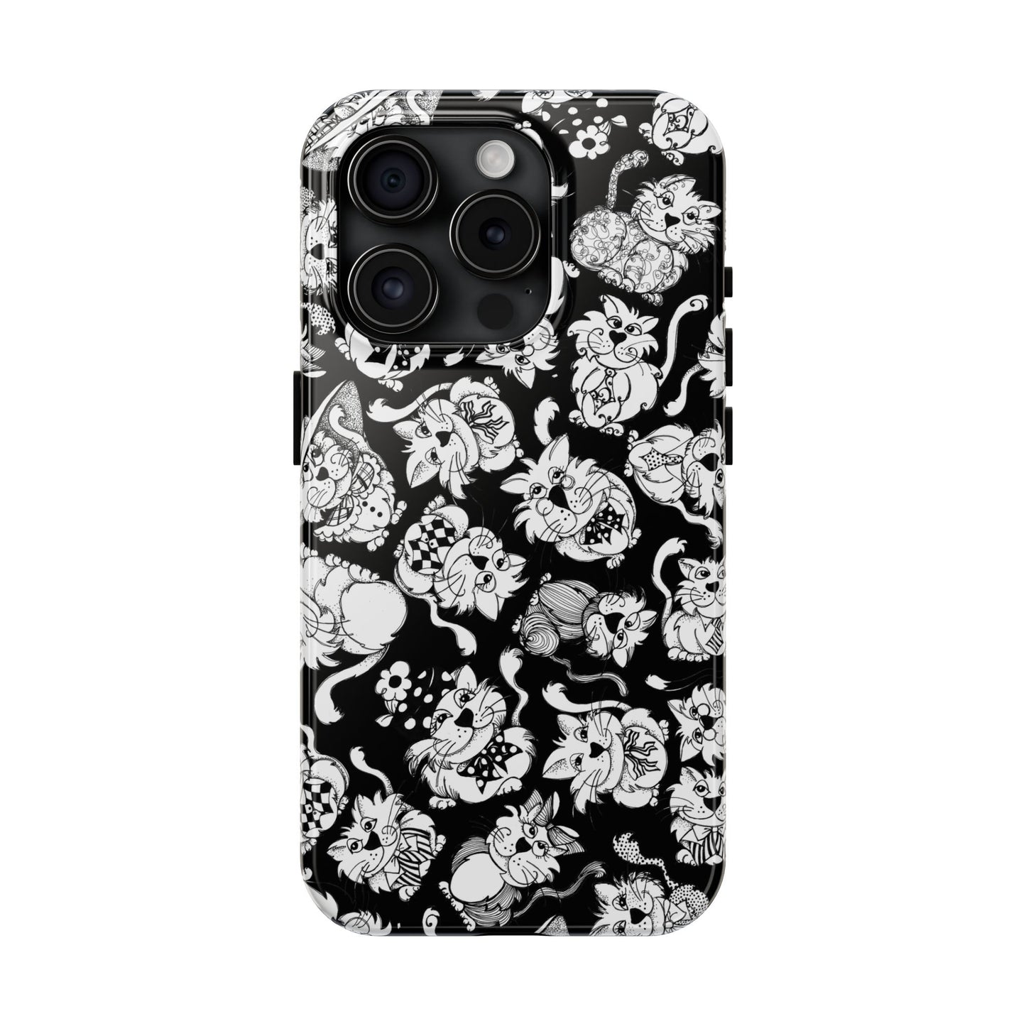 So Kitties Tossed Black Phone Case