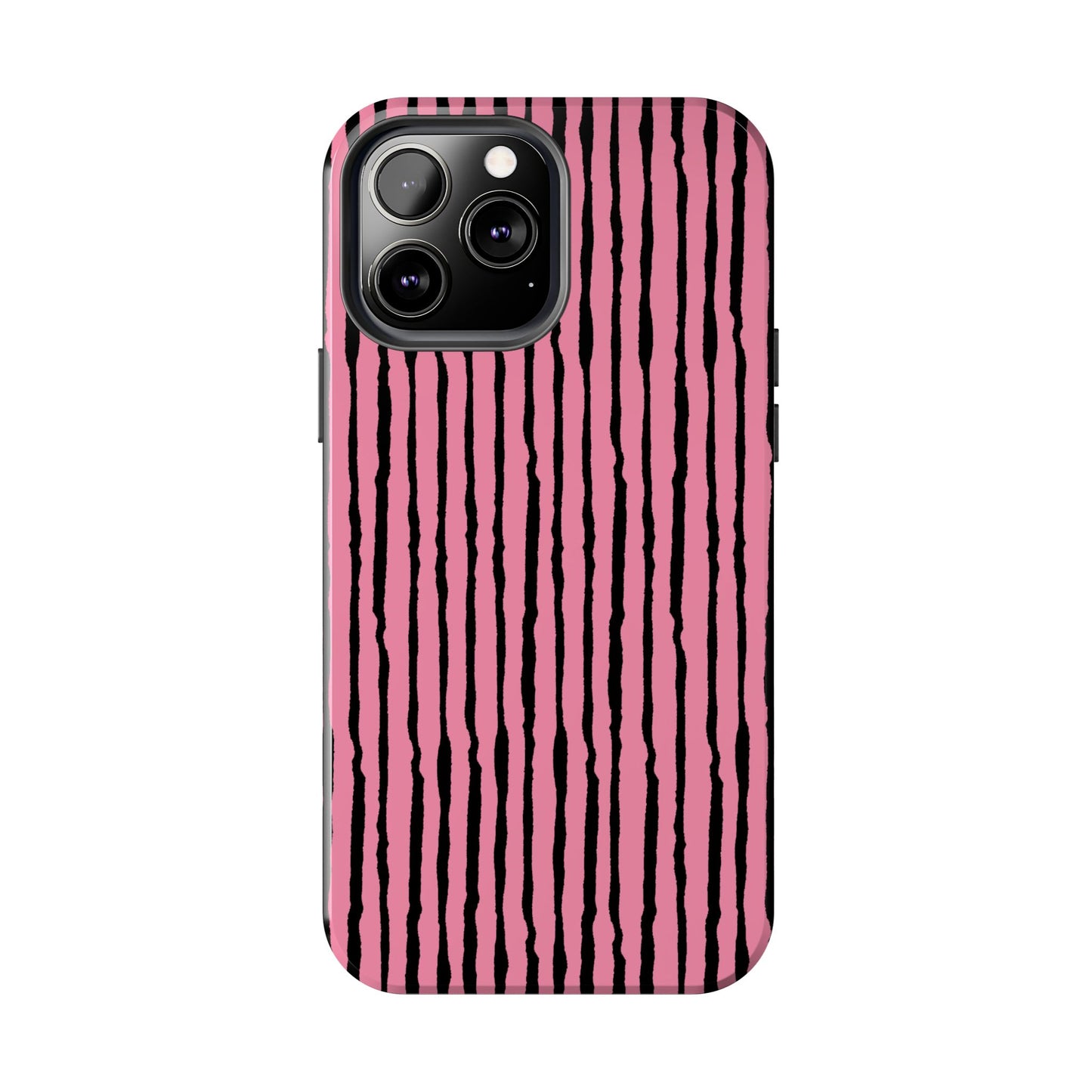 Sorta Stripe Pink / Black Phone Case