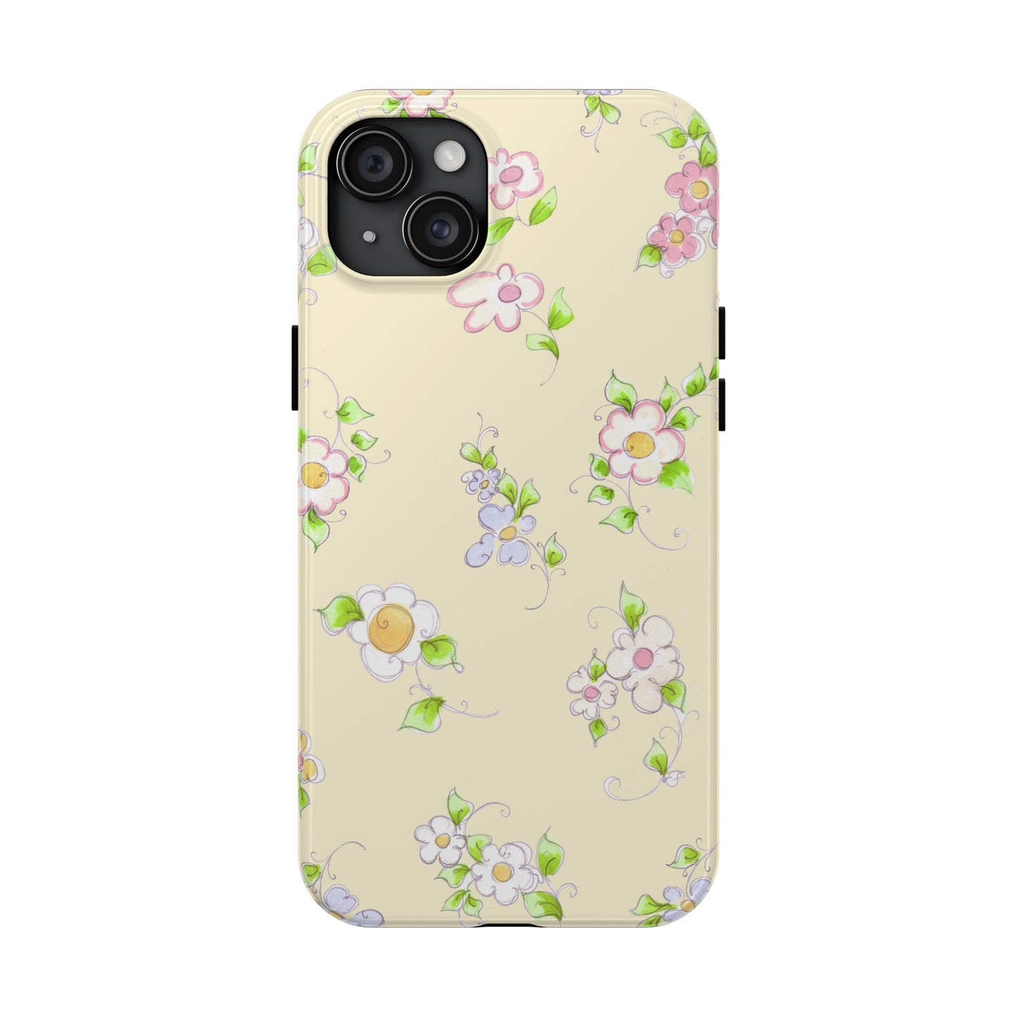 Precious Posies Yellow Phone Case