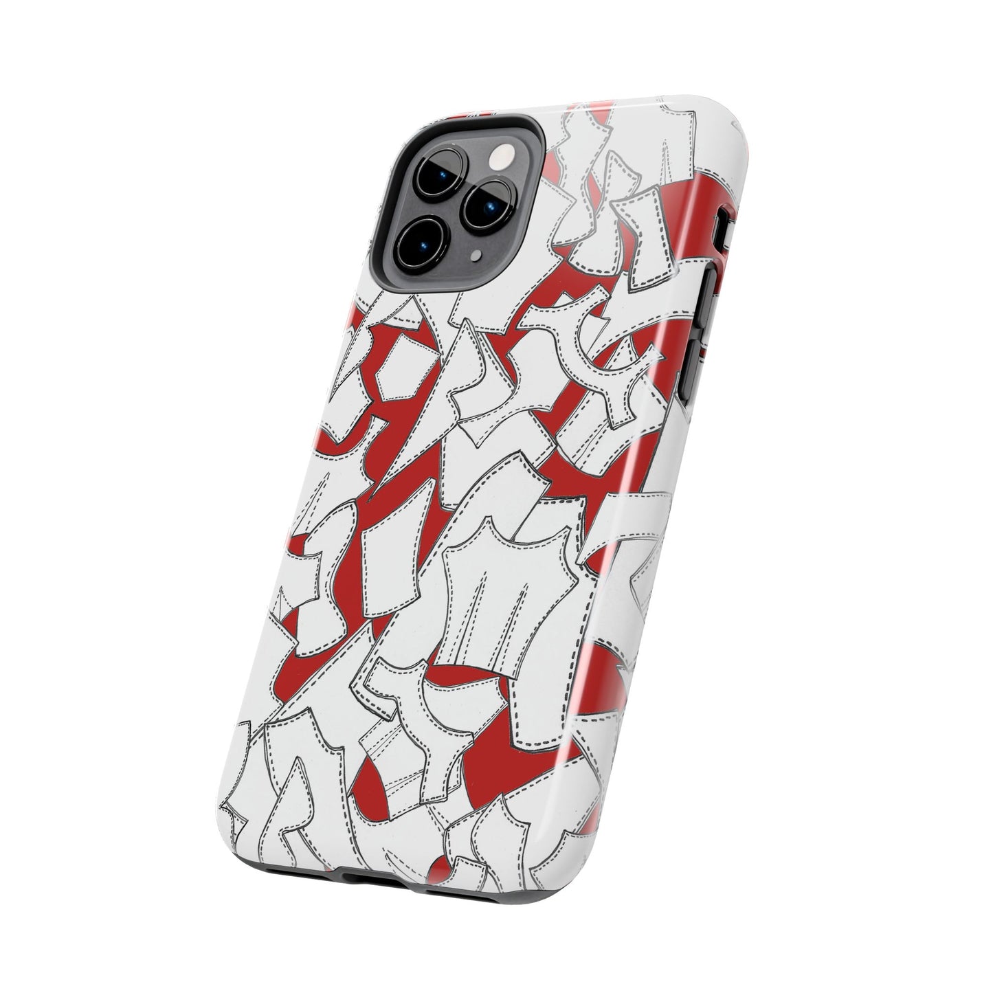 Pattern Pieces Red Phone Case