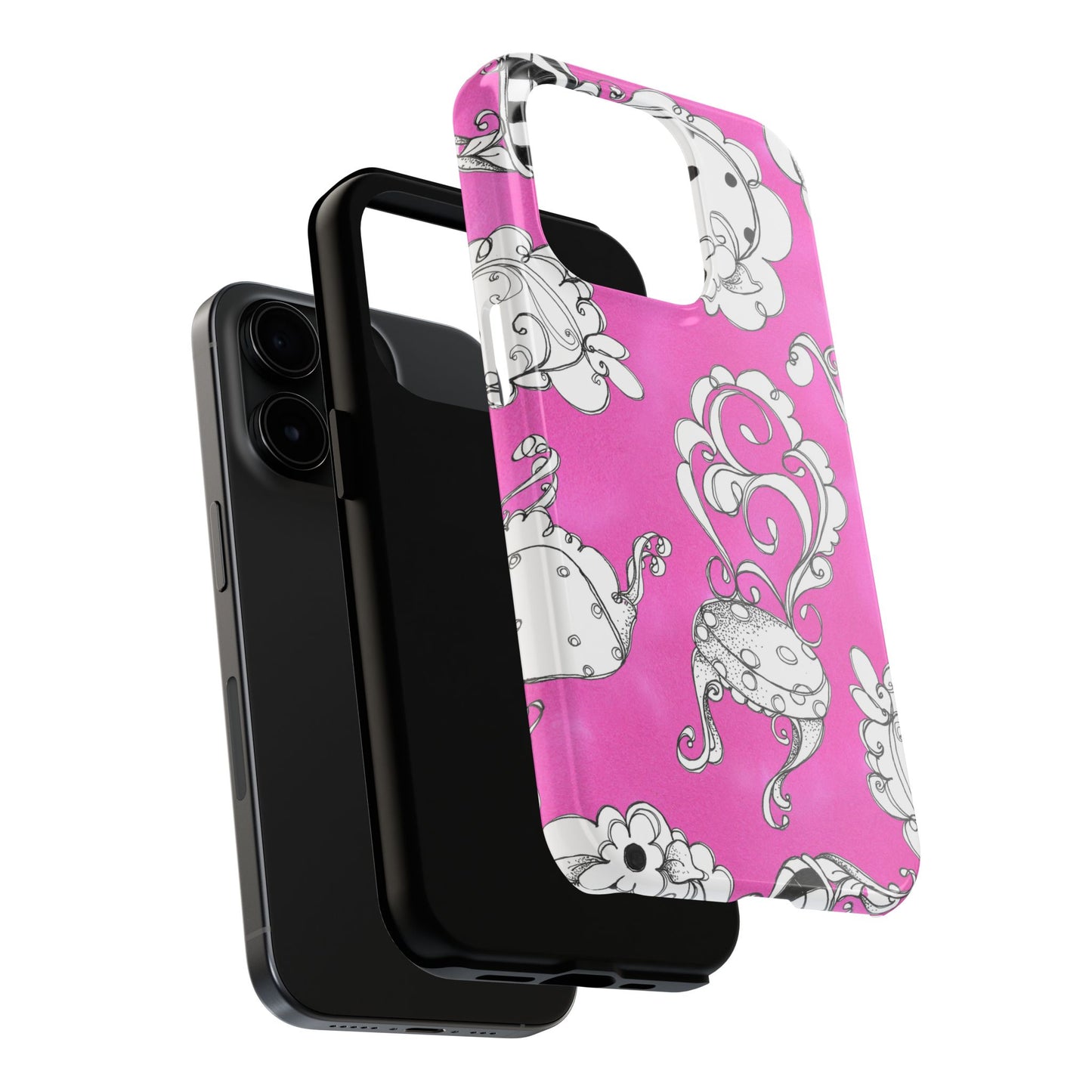 Bistro Chairs Pink Phone Case