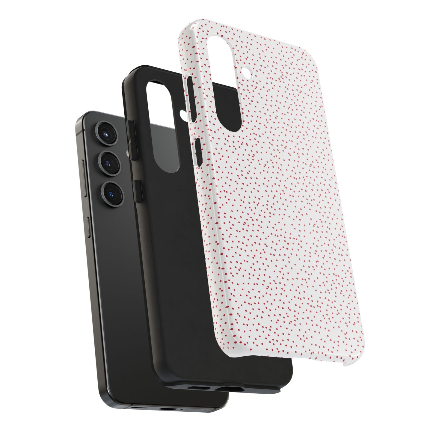 Dinky Dots White / Red Phone Case