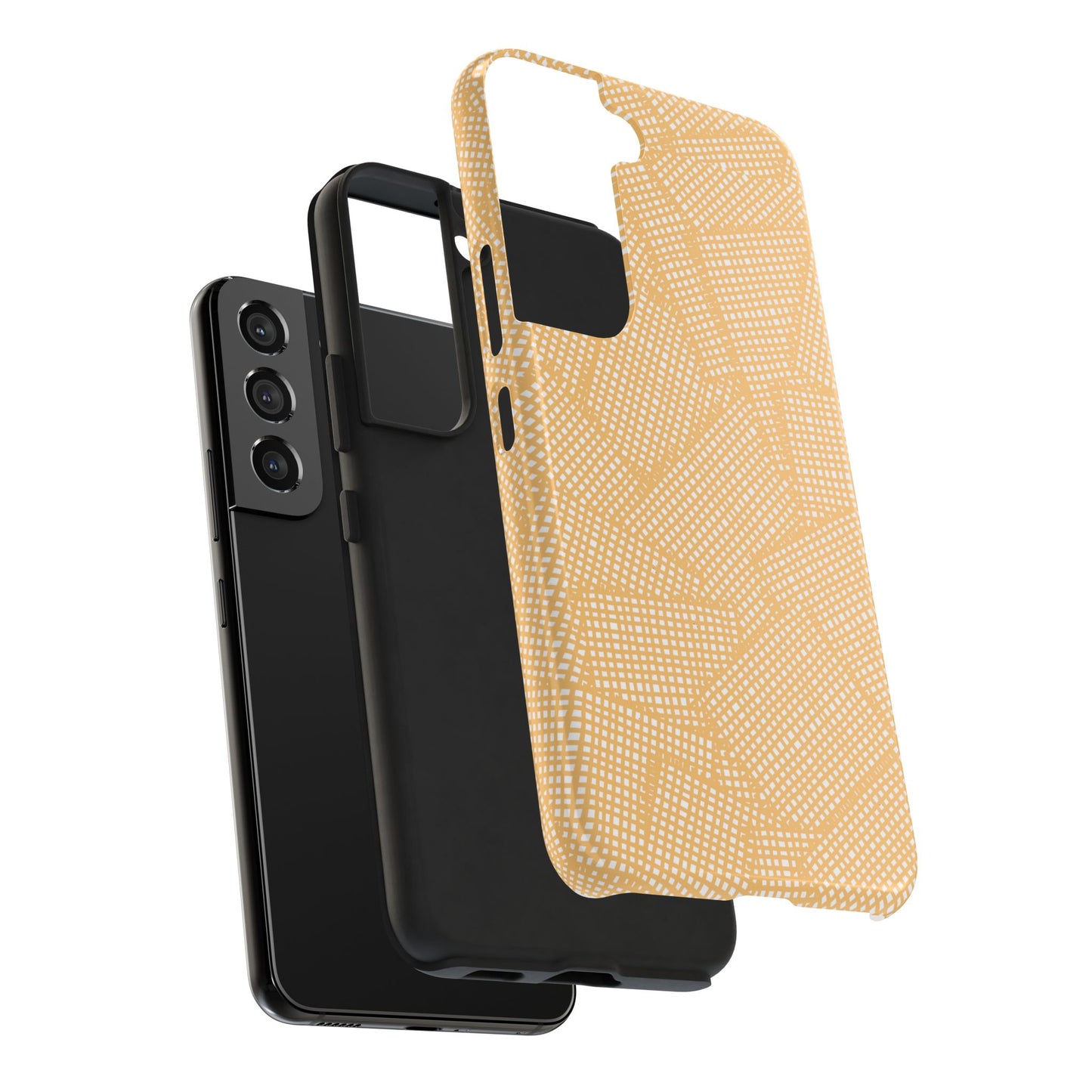 Check Patch Large Yellow Phone Case