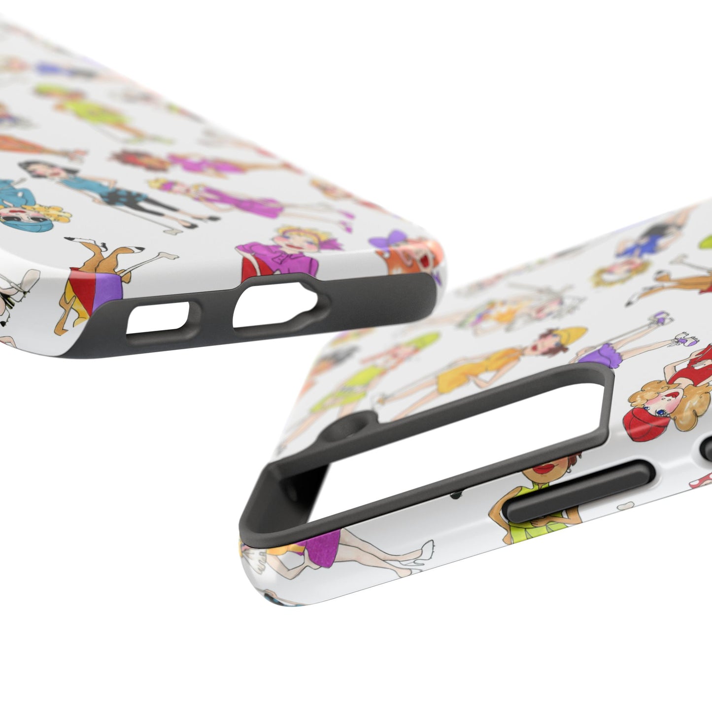 Tossed Golfer Girls White Phone Case