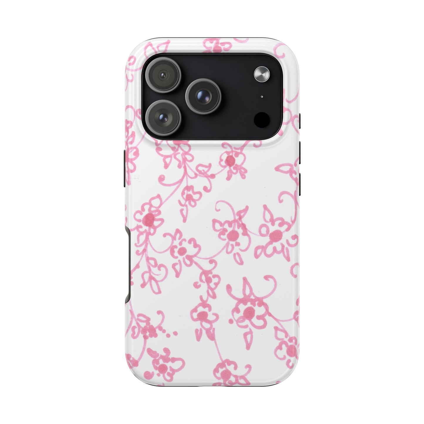 Juliette Ladies White / Pink Flowers Phone Case