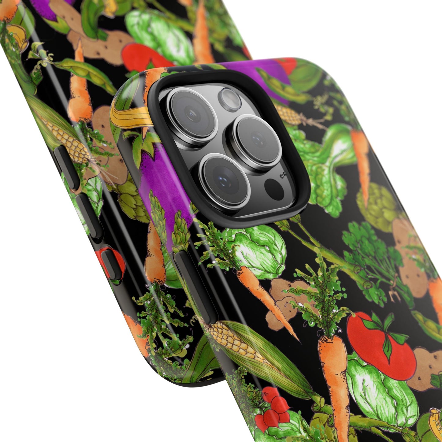 Veggie Jungle Black Phone Case