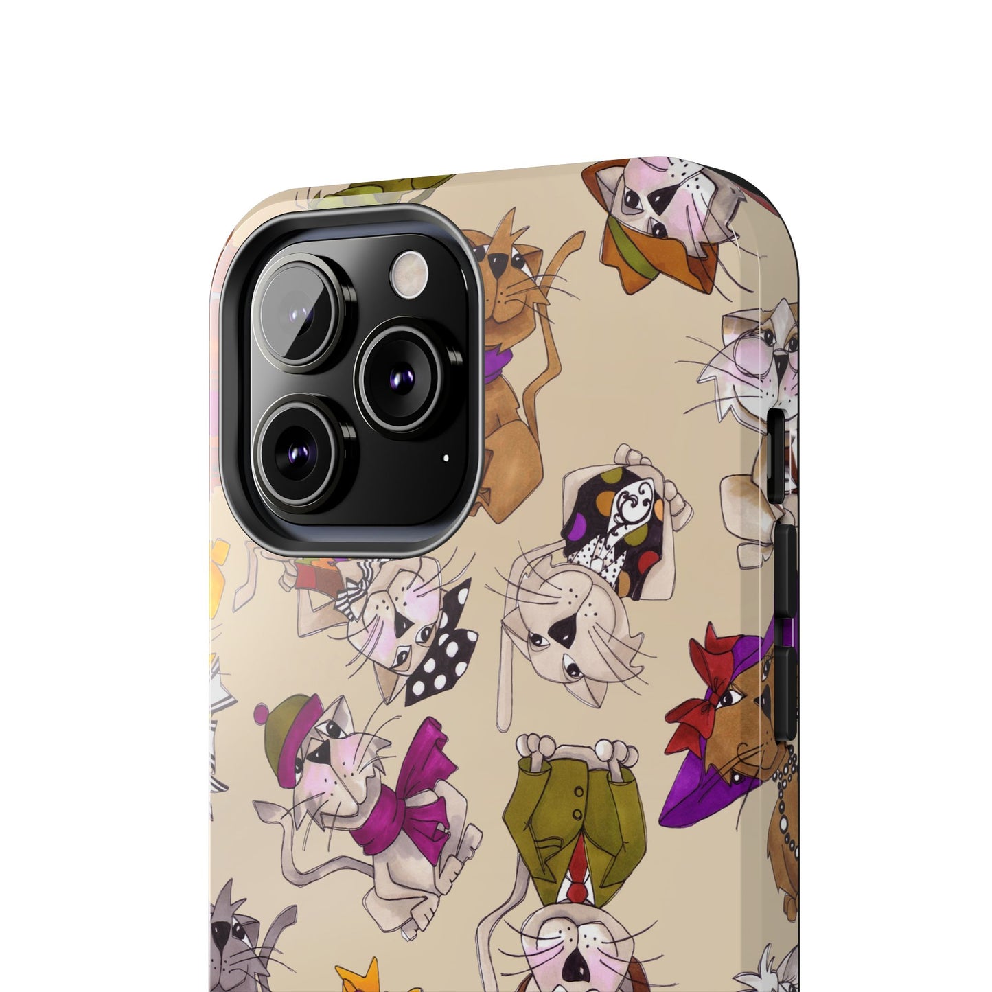 Spice Cats Tossed Muslin Phone Case