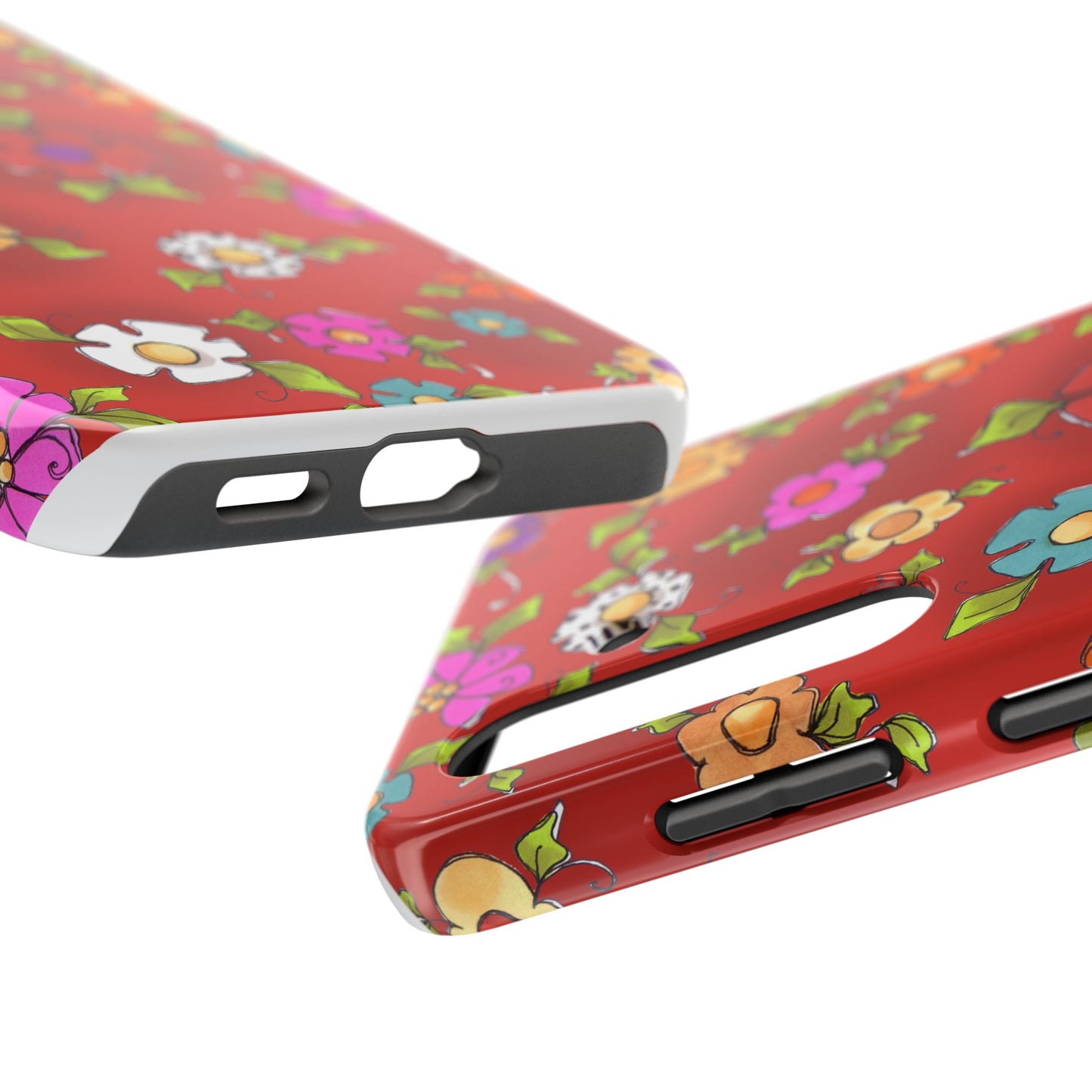 Happy Blooms Red Phone Case