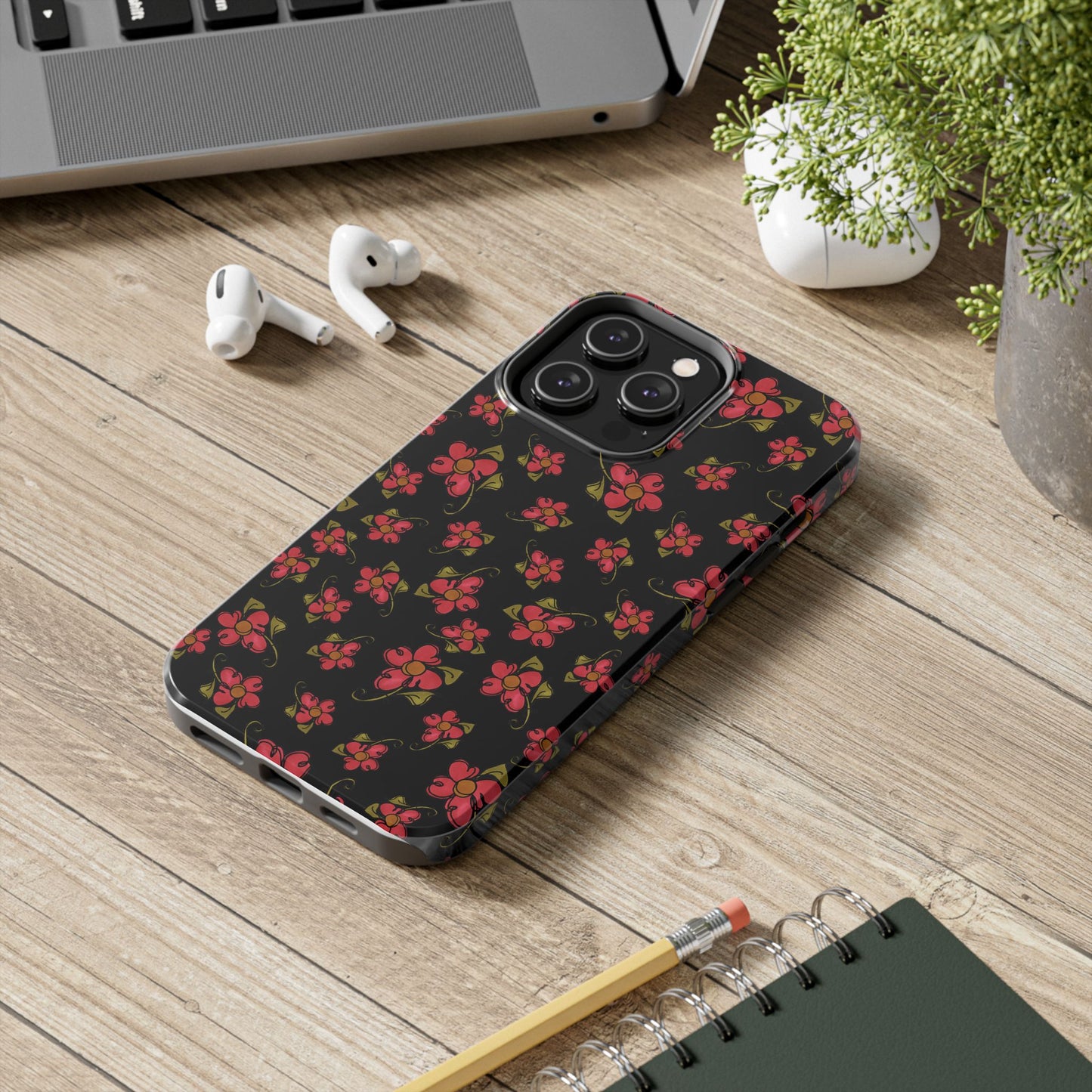 Daisy Caper Black Phone Case