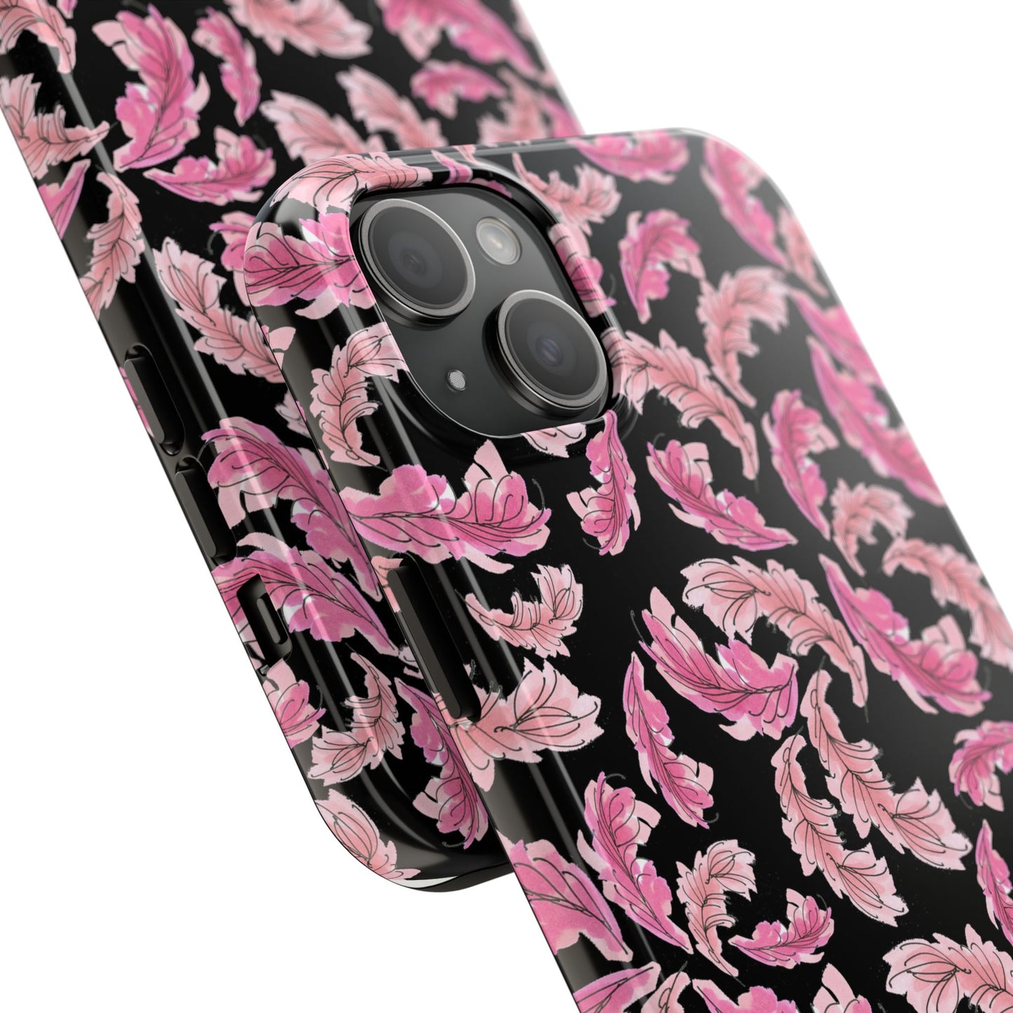 Flam Feathers Black Phone Case