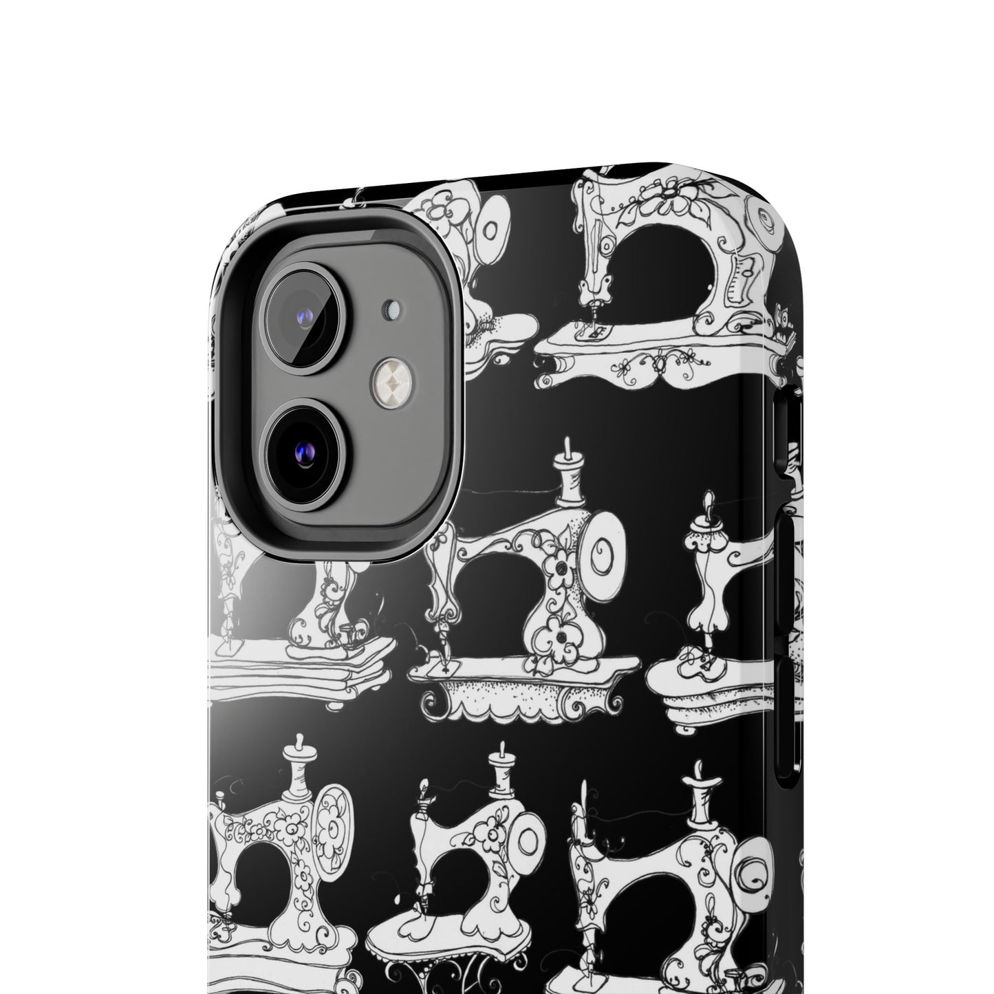 Sew Sew Black / White Phone Case