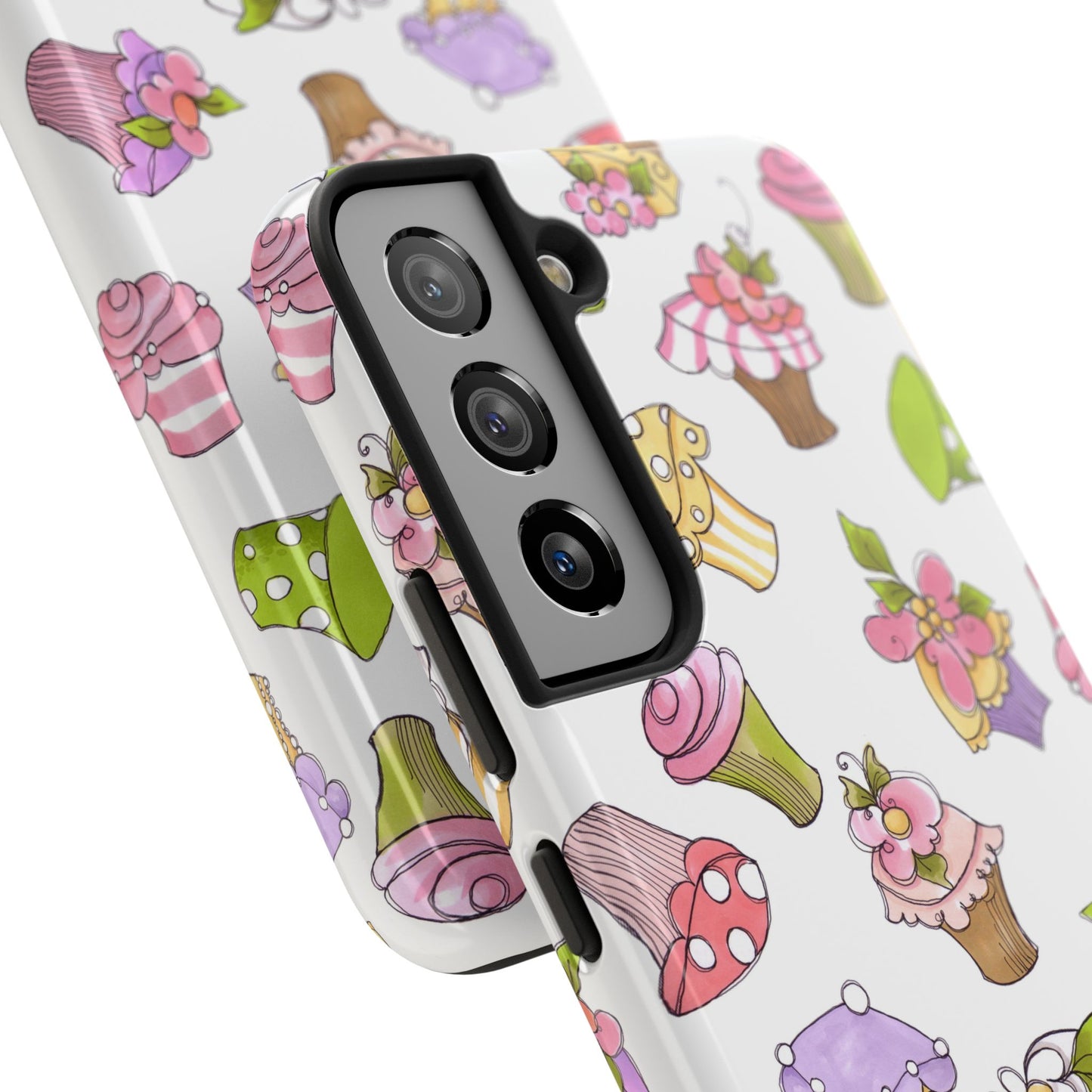 Cupcake Toss White Phone Case