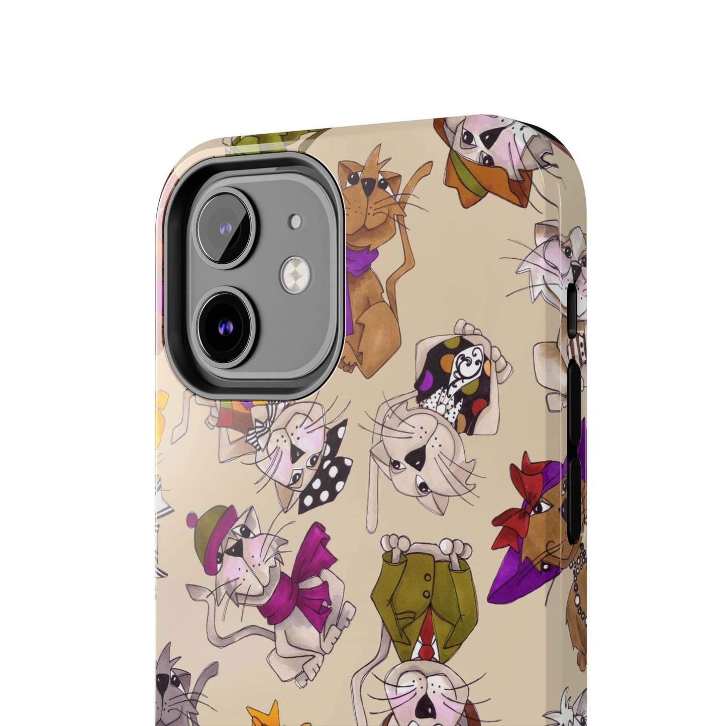 Spice Cats Tossed Muslin Phone Case