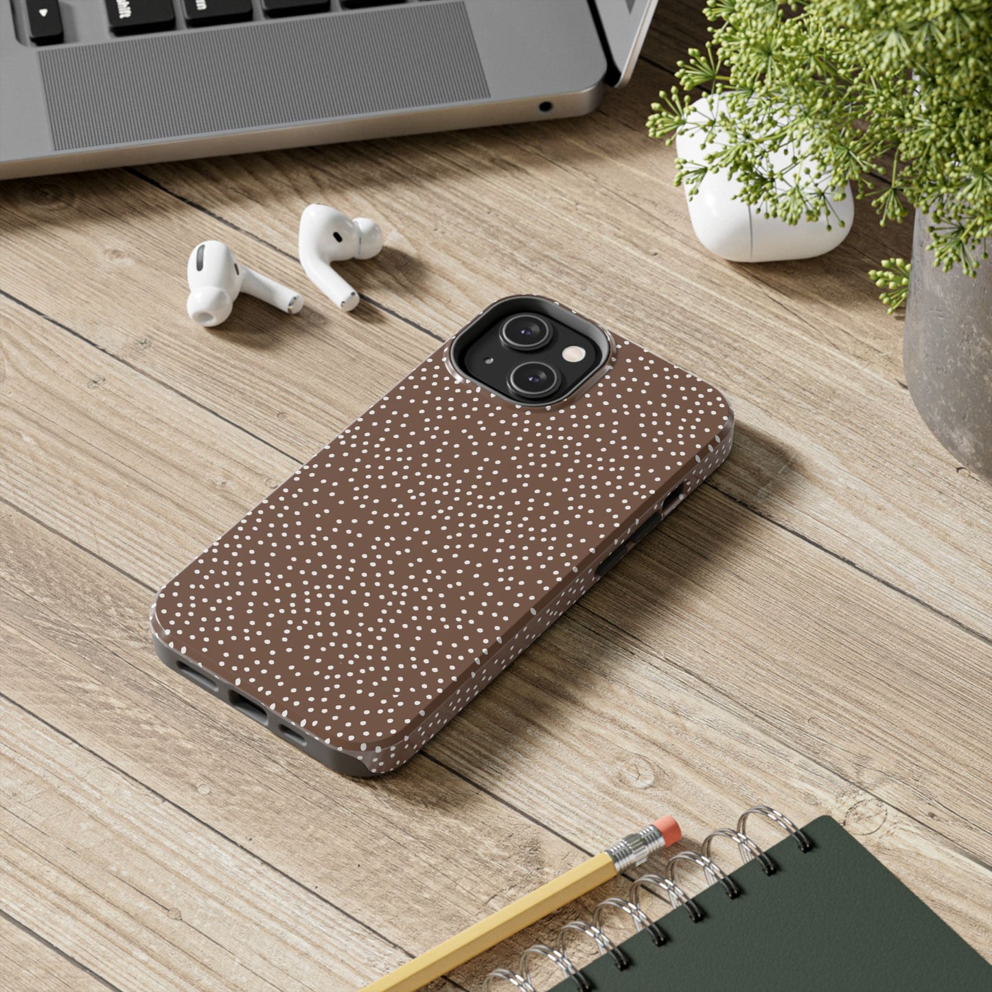 Dottible Chocolate / White Phone Case