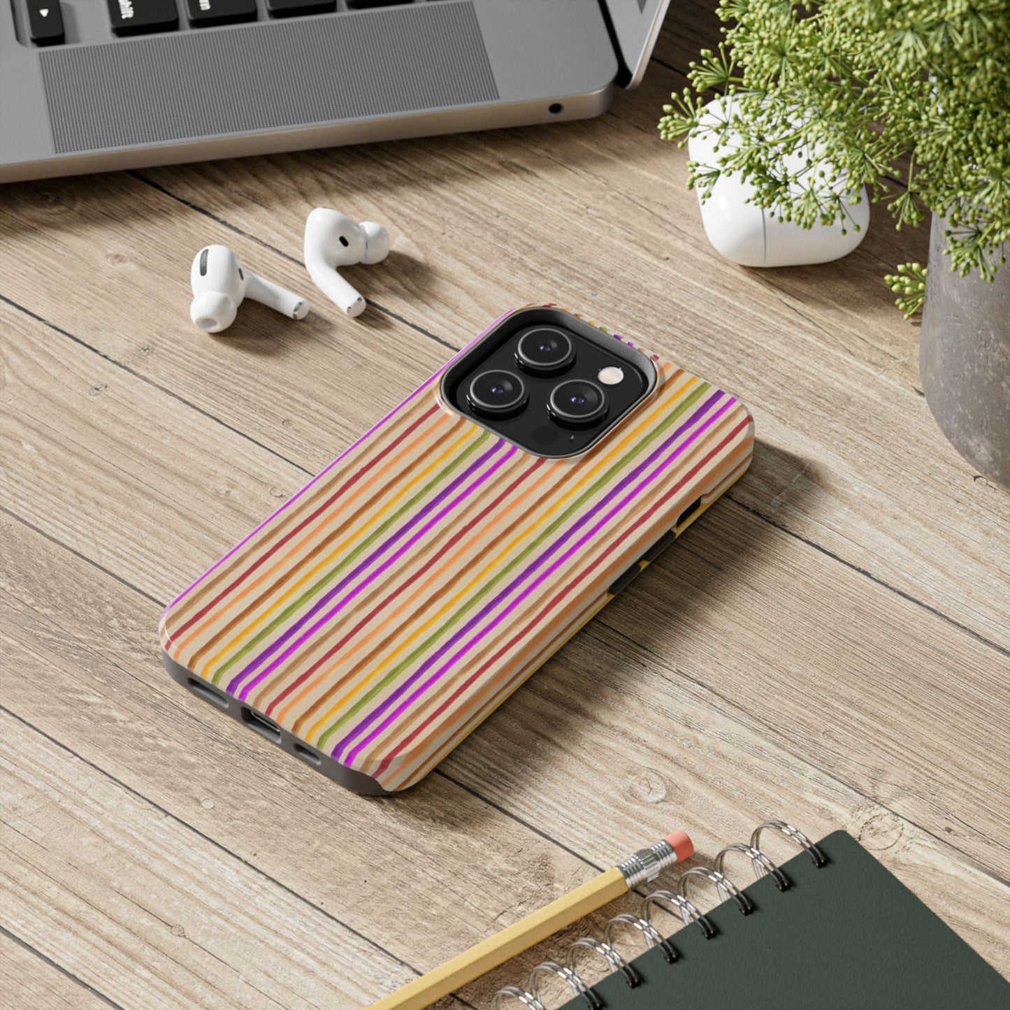 Spice Stripe Muslin Phone Case