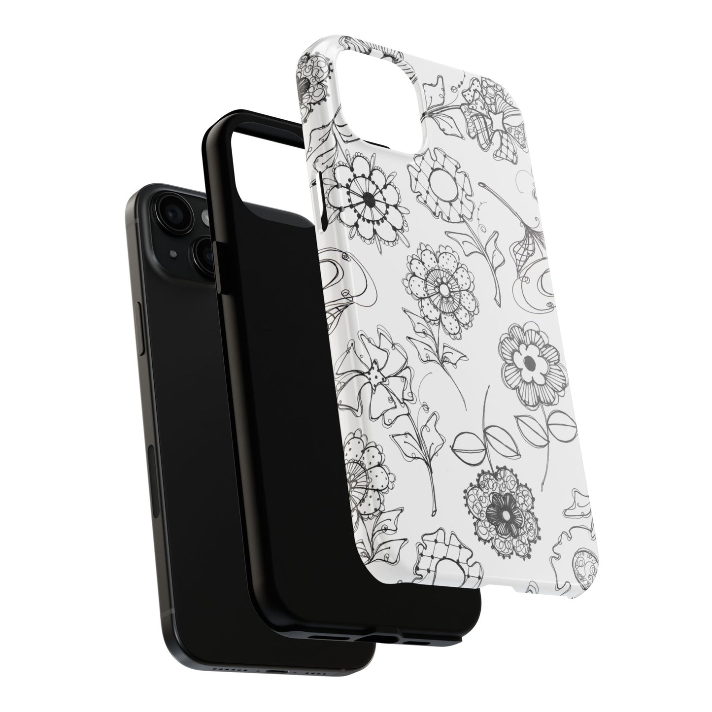 Paper Posies White Phone Case