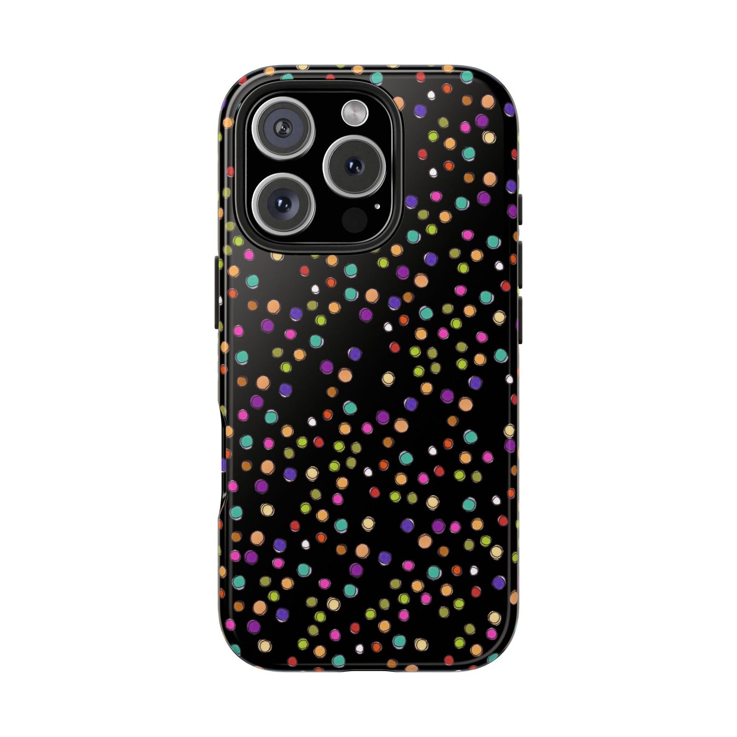 Dog Dots Black Phone Case