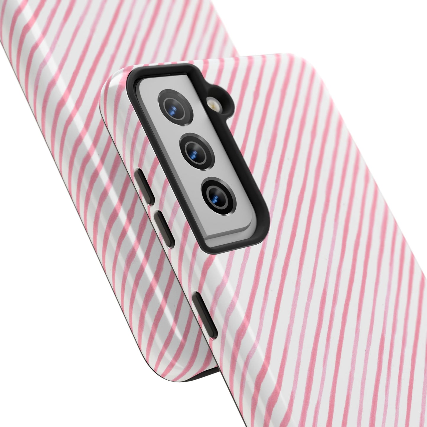 Bias Stripe White / Pink Phone Case