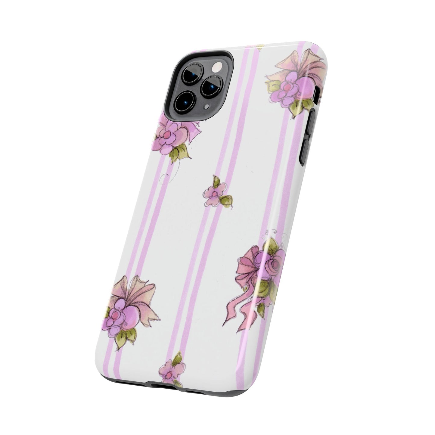 Flower Model Flower Stripe Phone Case