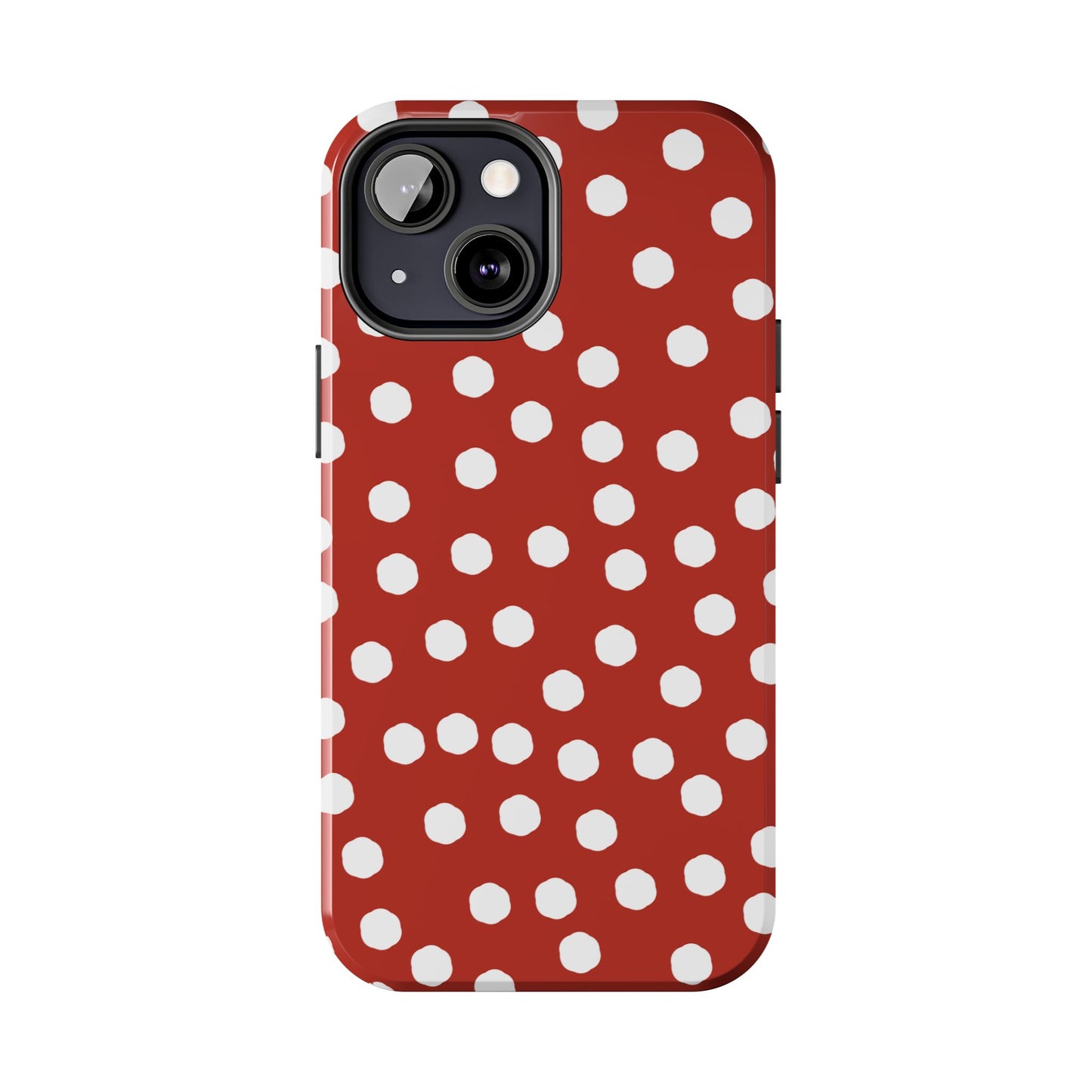 Jumbo Dots Red / White Phone Case