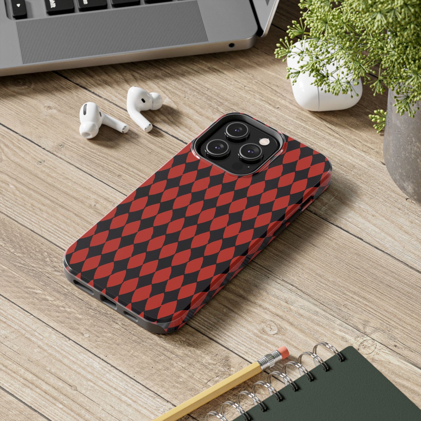 Diamond Red / Black Phone Case