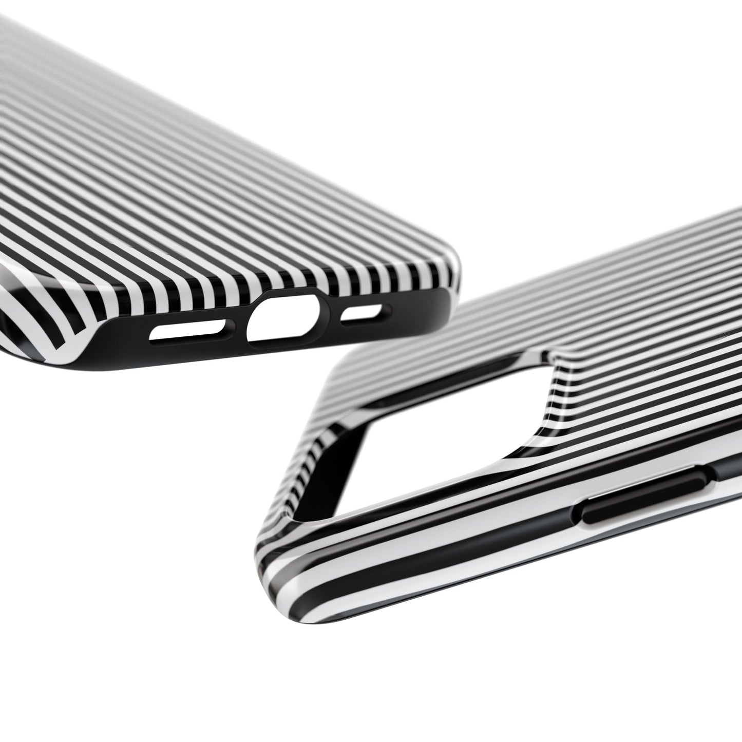 Stripe White / Black Phone Case