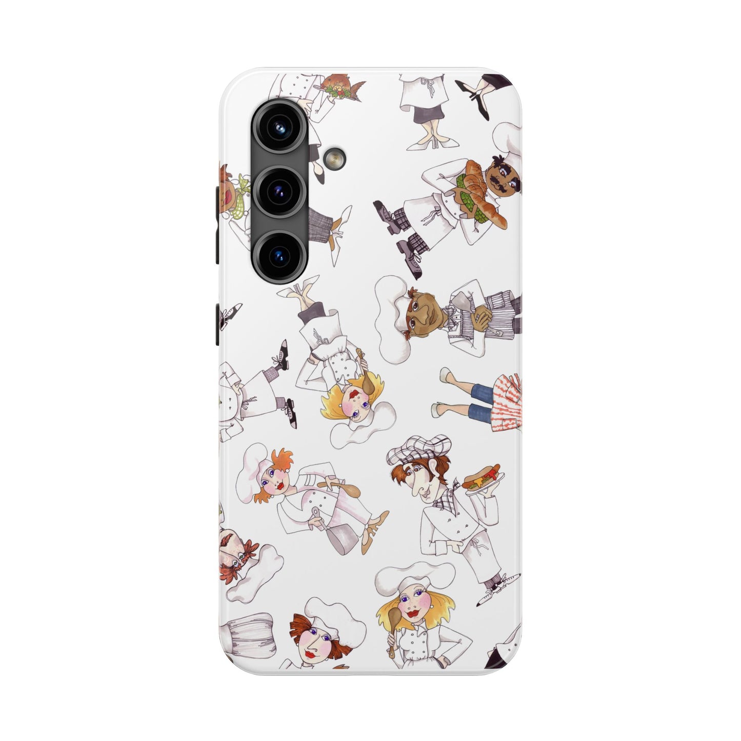 Tossed Chefs White Phone Case