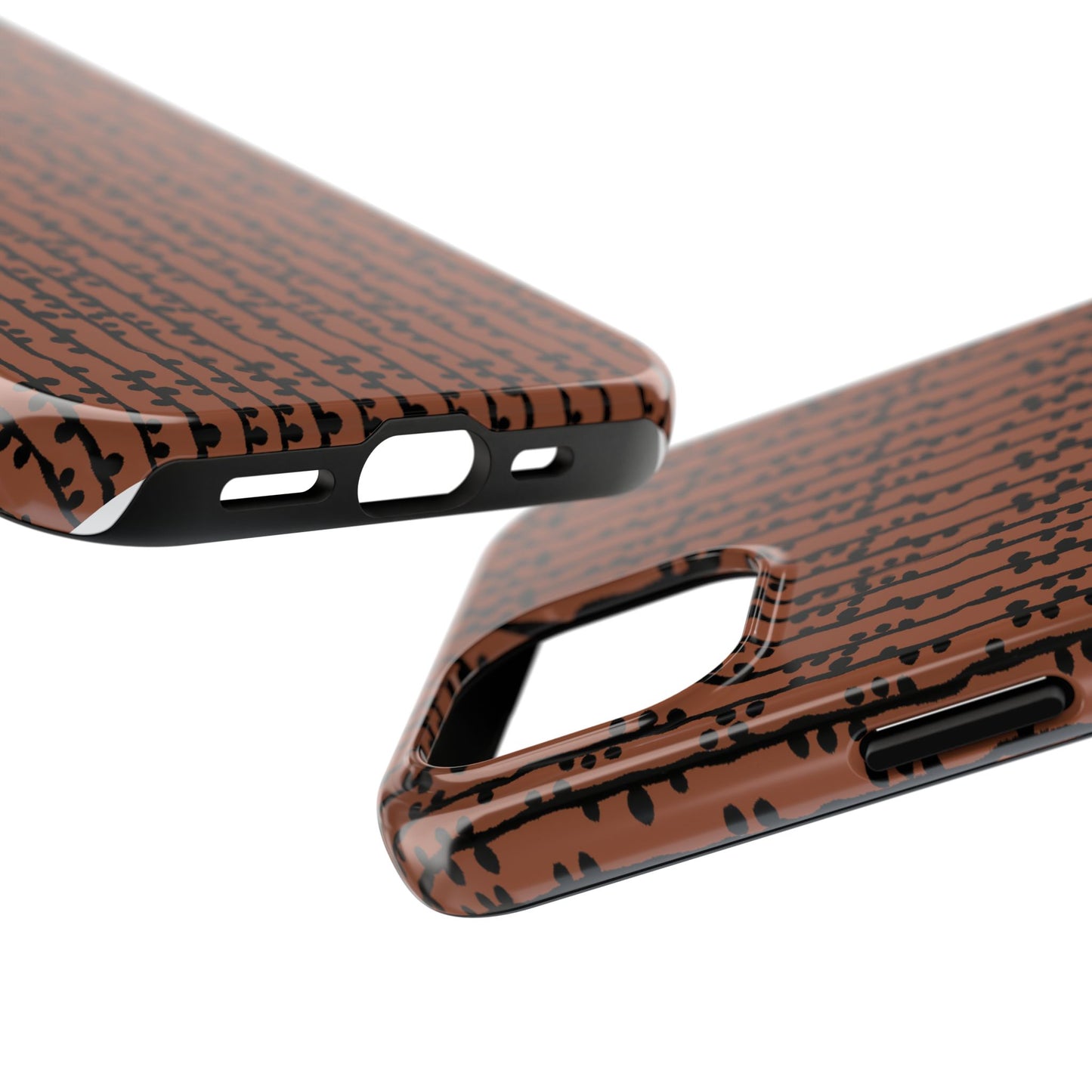 Loopy Stripe Brown Phone Case