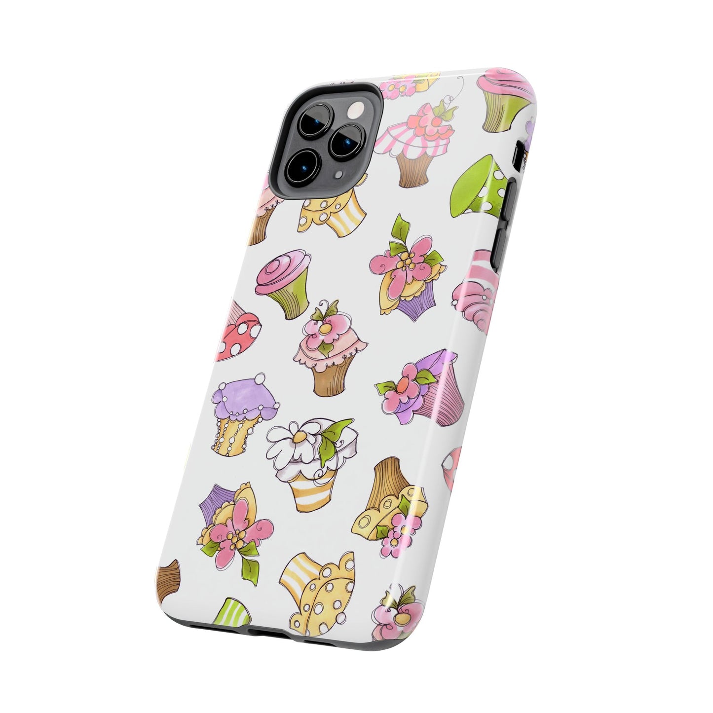 Cupcake Toss White Phone Case