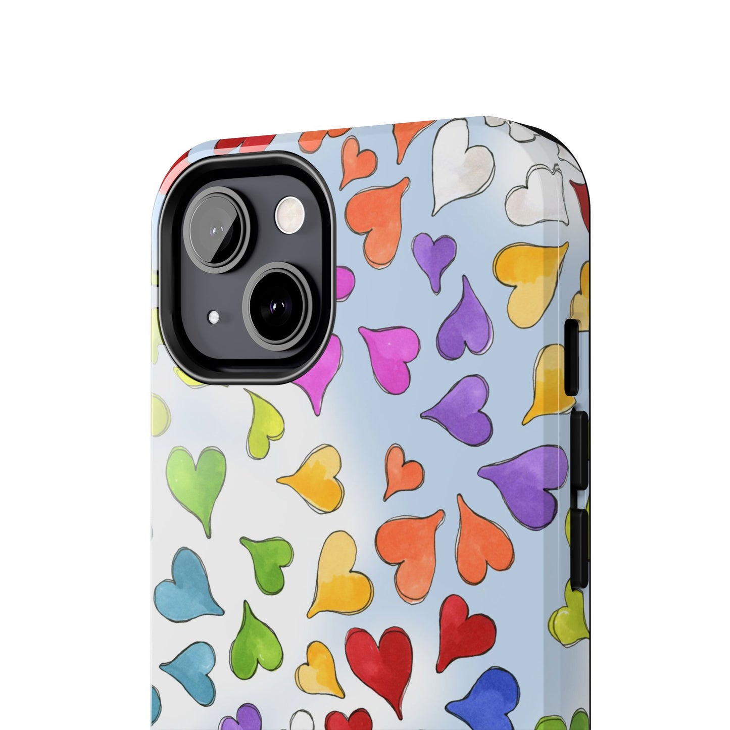 Happy Hearts Blue Sky Phone Case