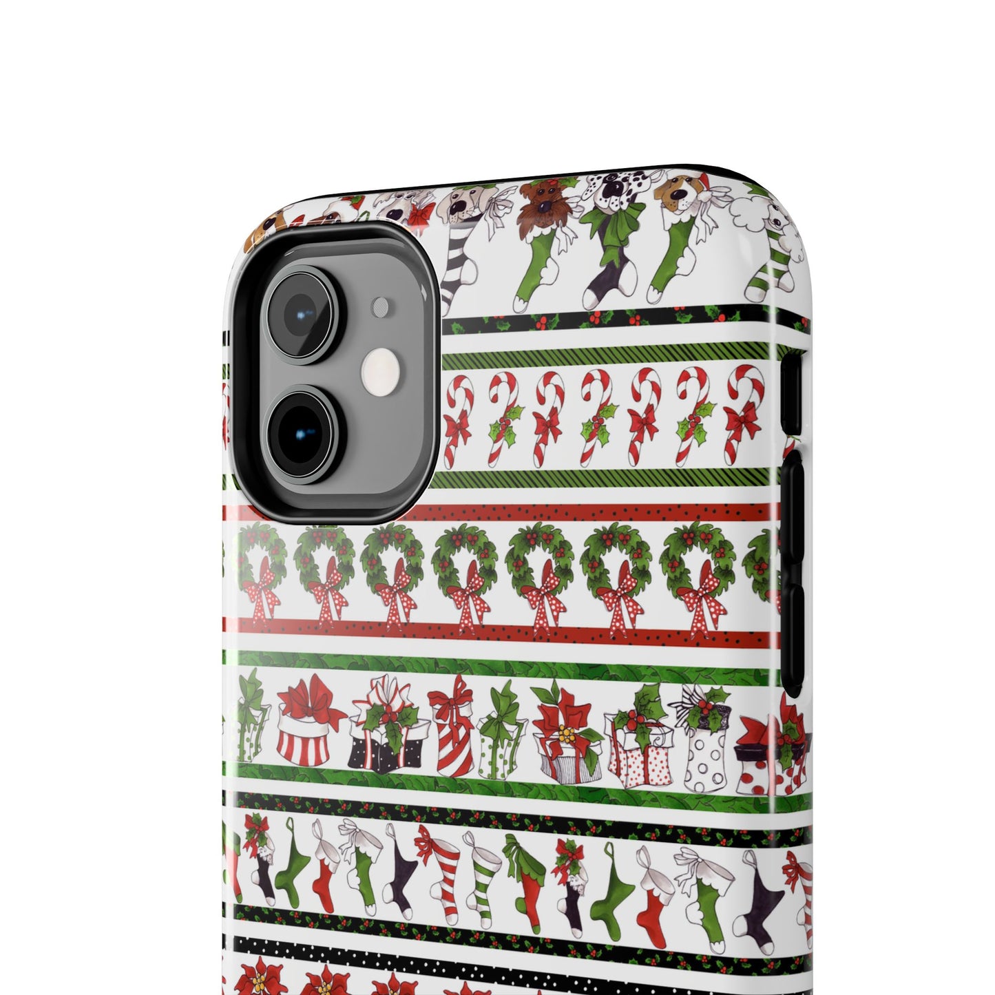 Holiday Borders White Phone Case
