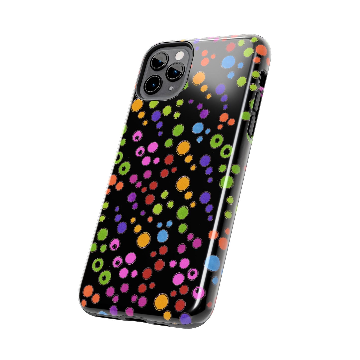 Dog Dots Black / Multi Phone Case