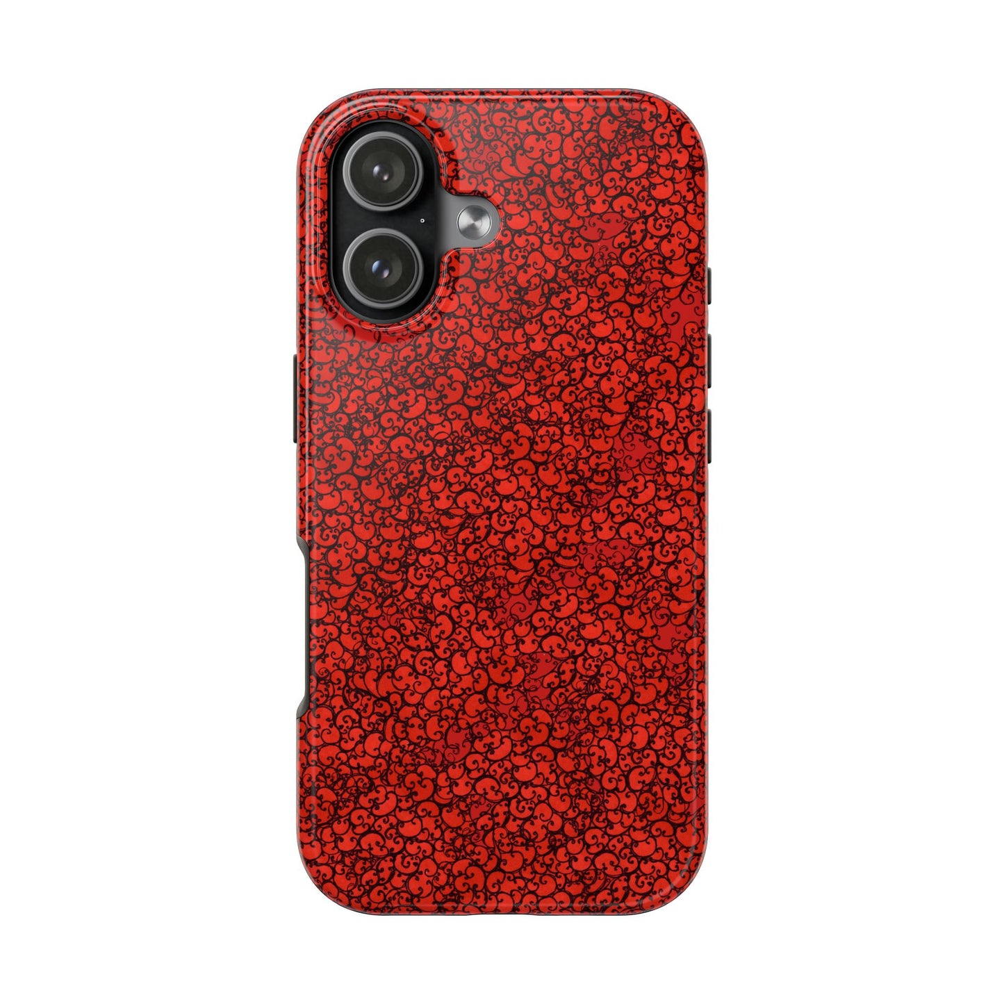 Scrollie Red / Black Phone Case