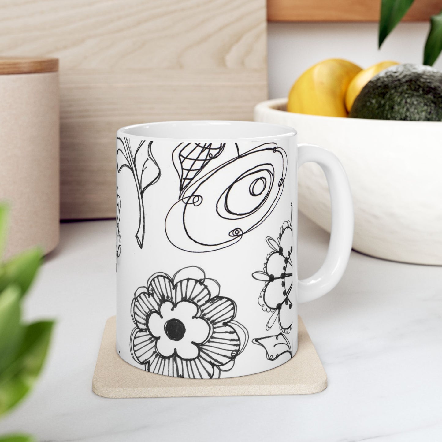Paper Posies White Cup