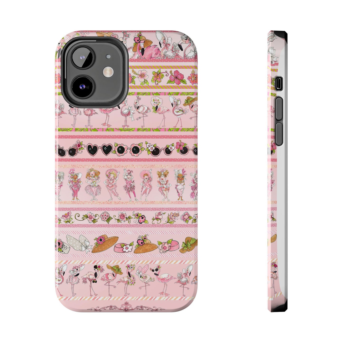 Flam Borders Pink Phone Case